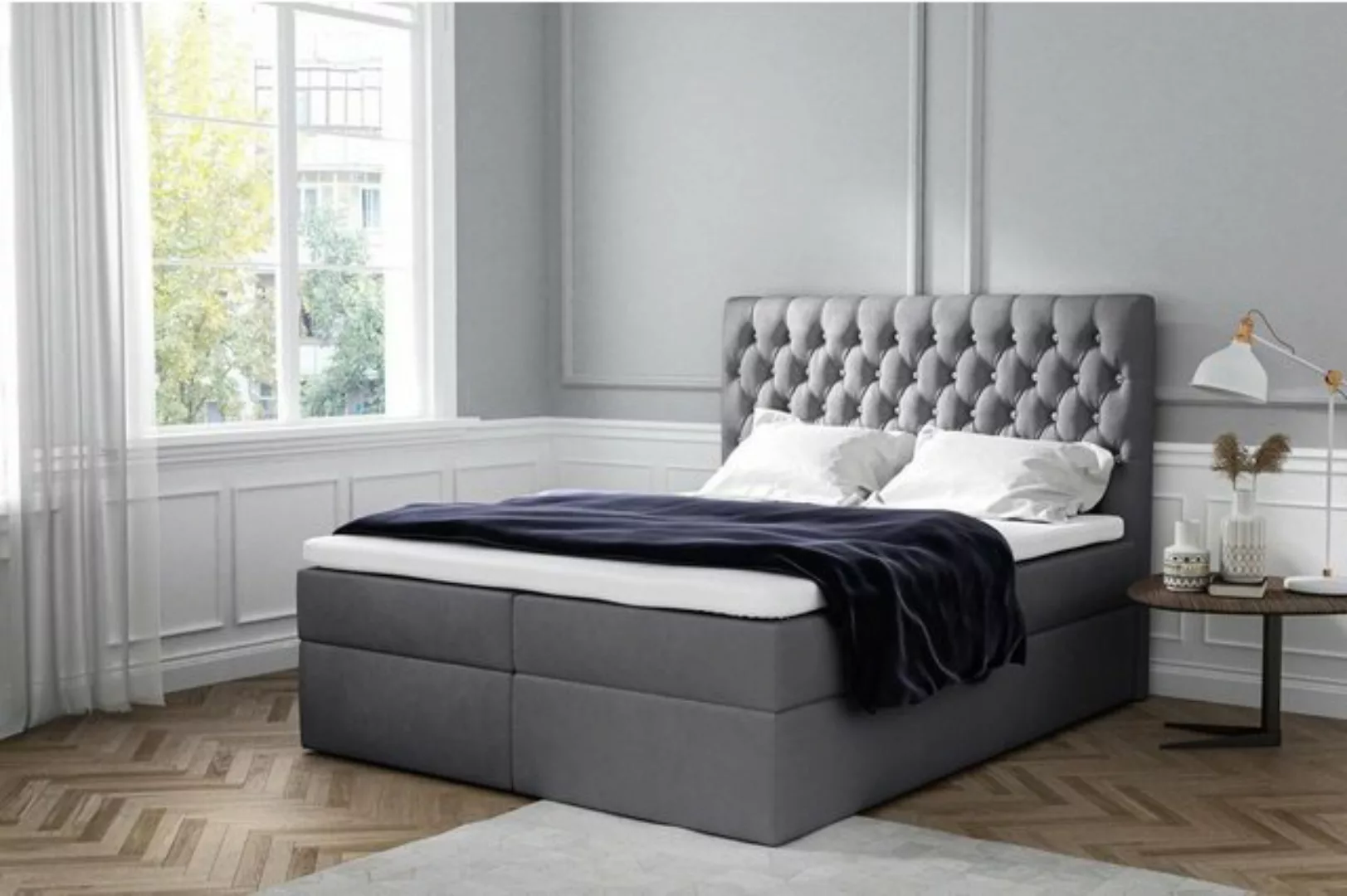 JVmoebel Bett, Boxspringbett Doppelbett Ehebett Bettgestell Bett Polsterbet günstig online kaufen