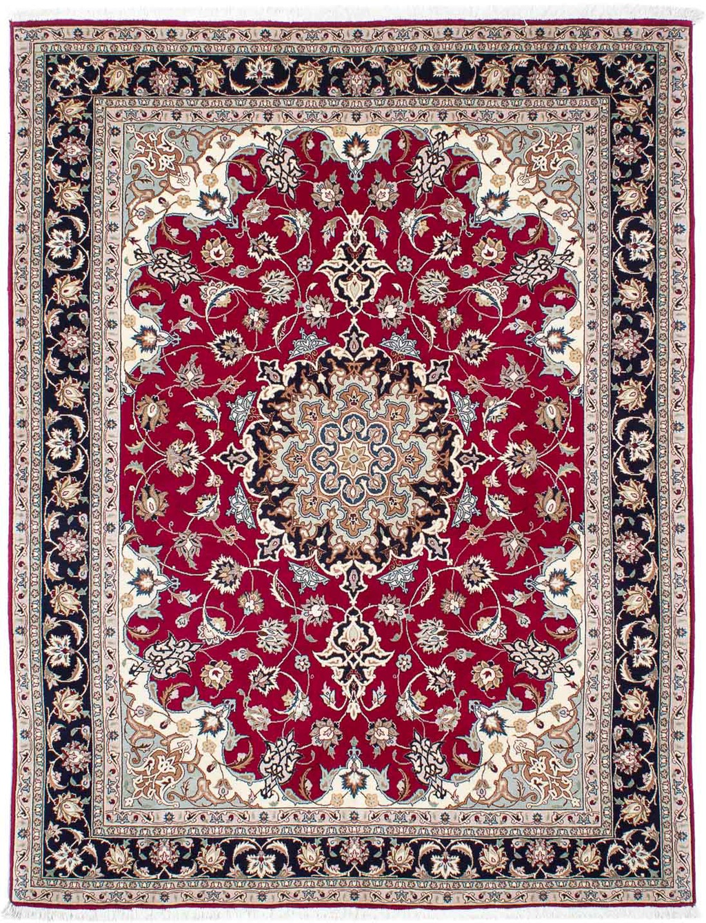 morgenland Orientteppich »Perser - Täbriz - Royal - 200 x 150 cm - dunkelro günstig online kaufen