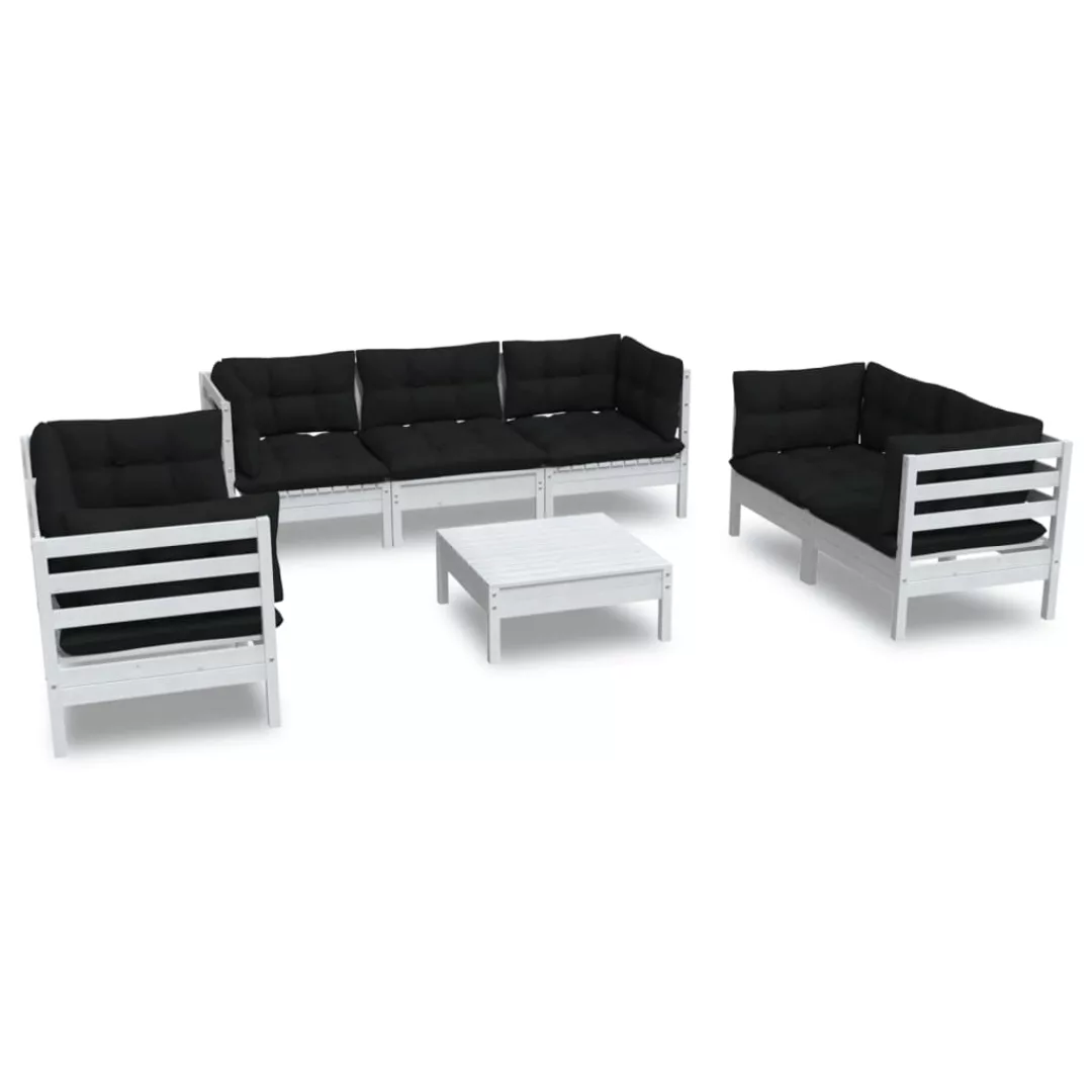 8-tlg. Garten-lounge-set Mit Kissen Kiefer Massivholz günstig online kaufen