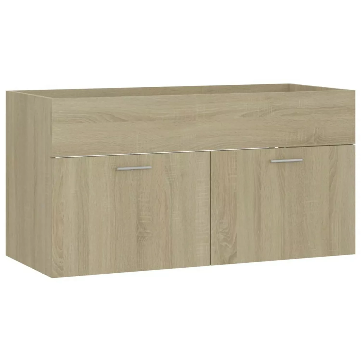 vidaXL Badezimmer-Set Waschbeckenunterschrank Sonoma-Eiche 90x38,5x46cm Hol günstig online kaufen