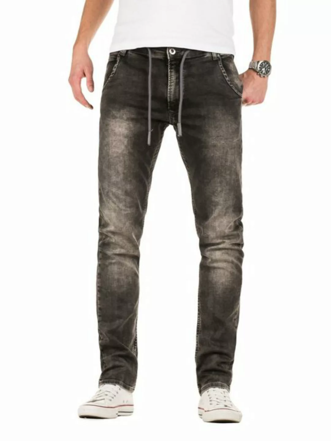 WOTEGA Slim-fit-Jeans Herren Jogginghose in Jeans-Look Joshua Stretch Hose günstig online kaufen