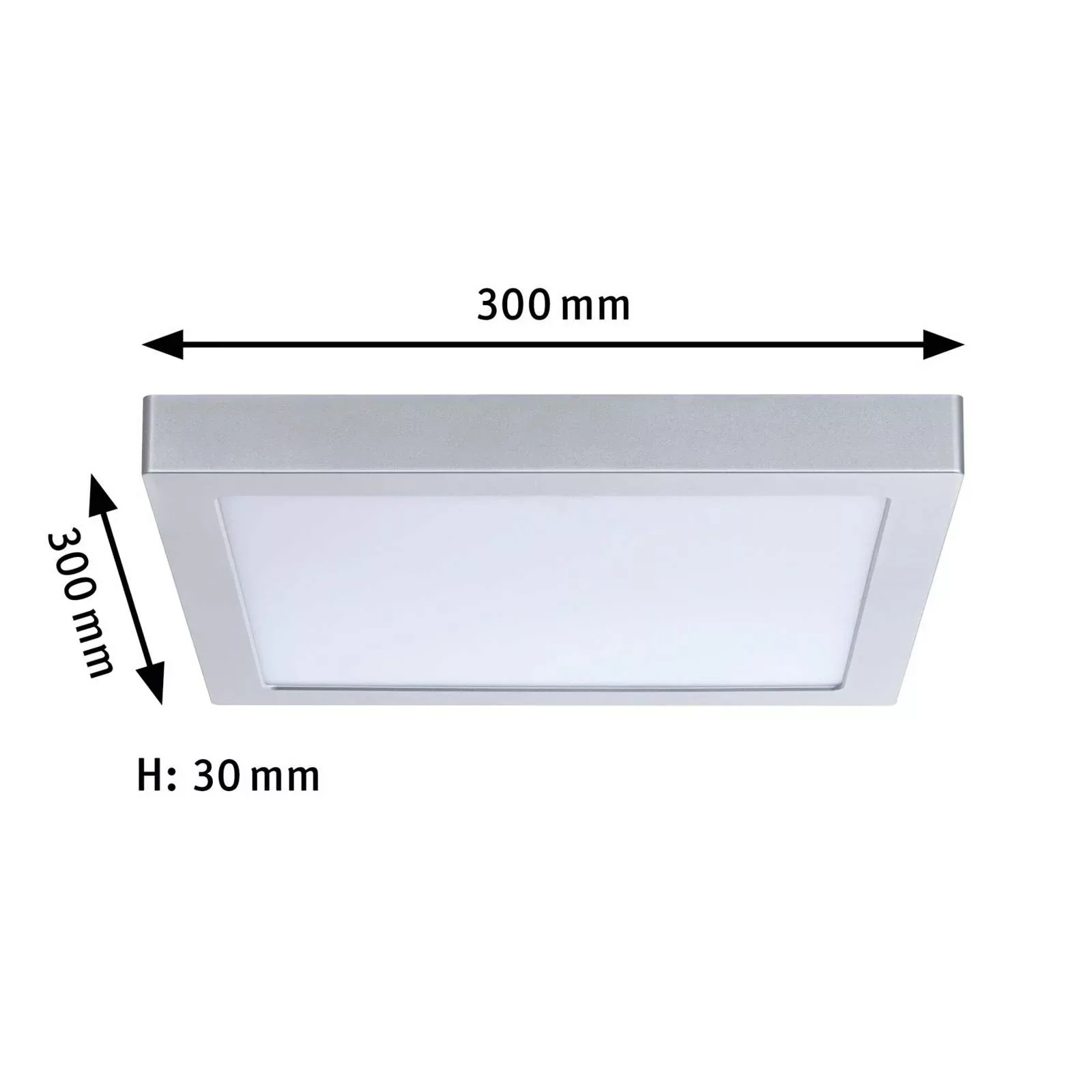 LED Wand- und Deckenleuchte Abia in Chrom-matt 22W 2200lm eckig günstig online kaufen