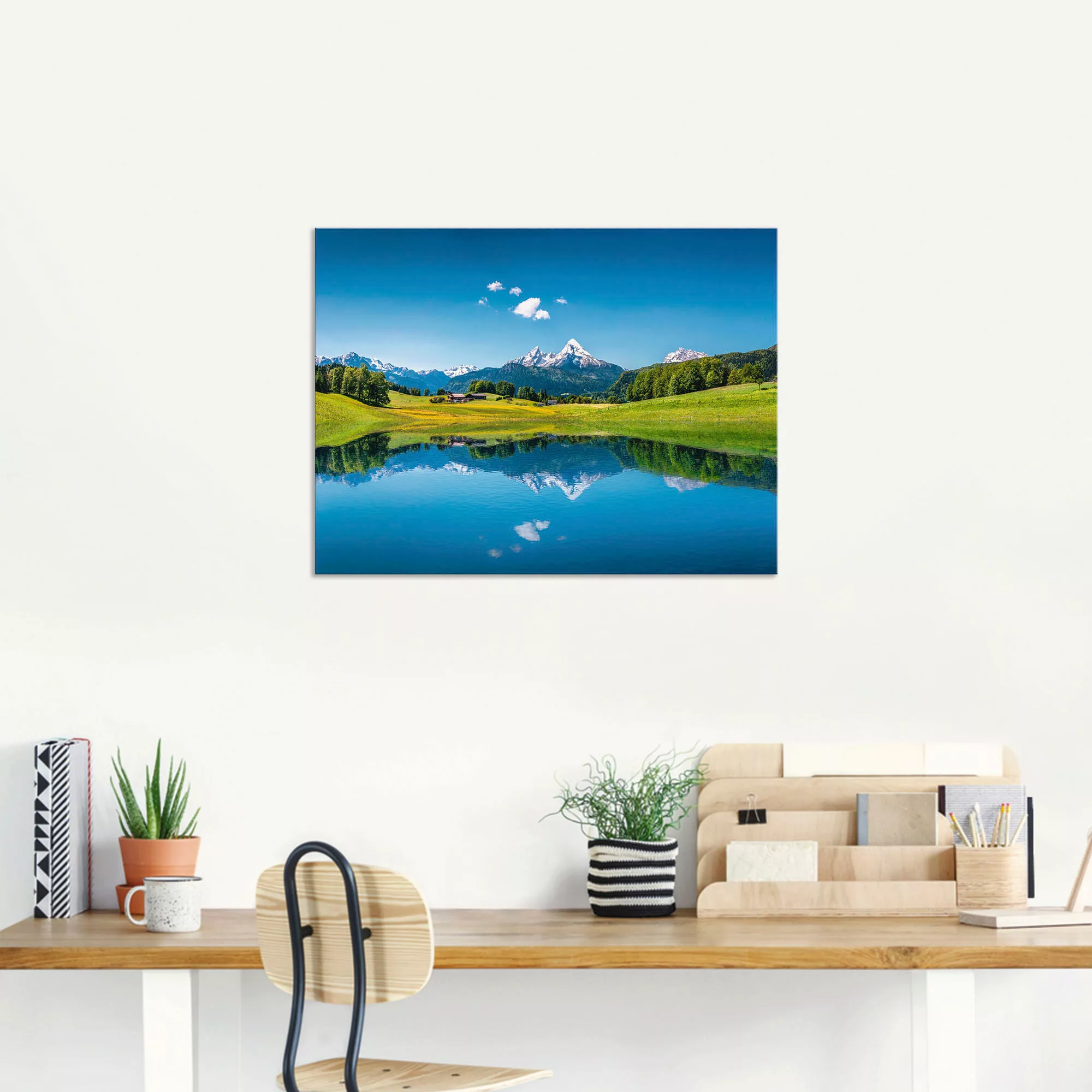 Artland Wandbild "Landschaft in den Alpen", Berge, (1 St.), als Alubild, Ou günstig online kaufen