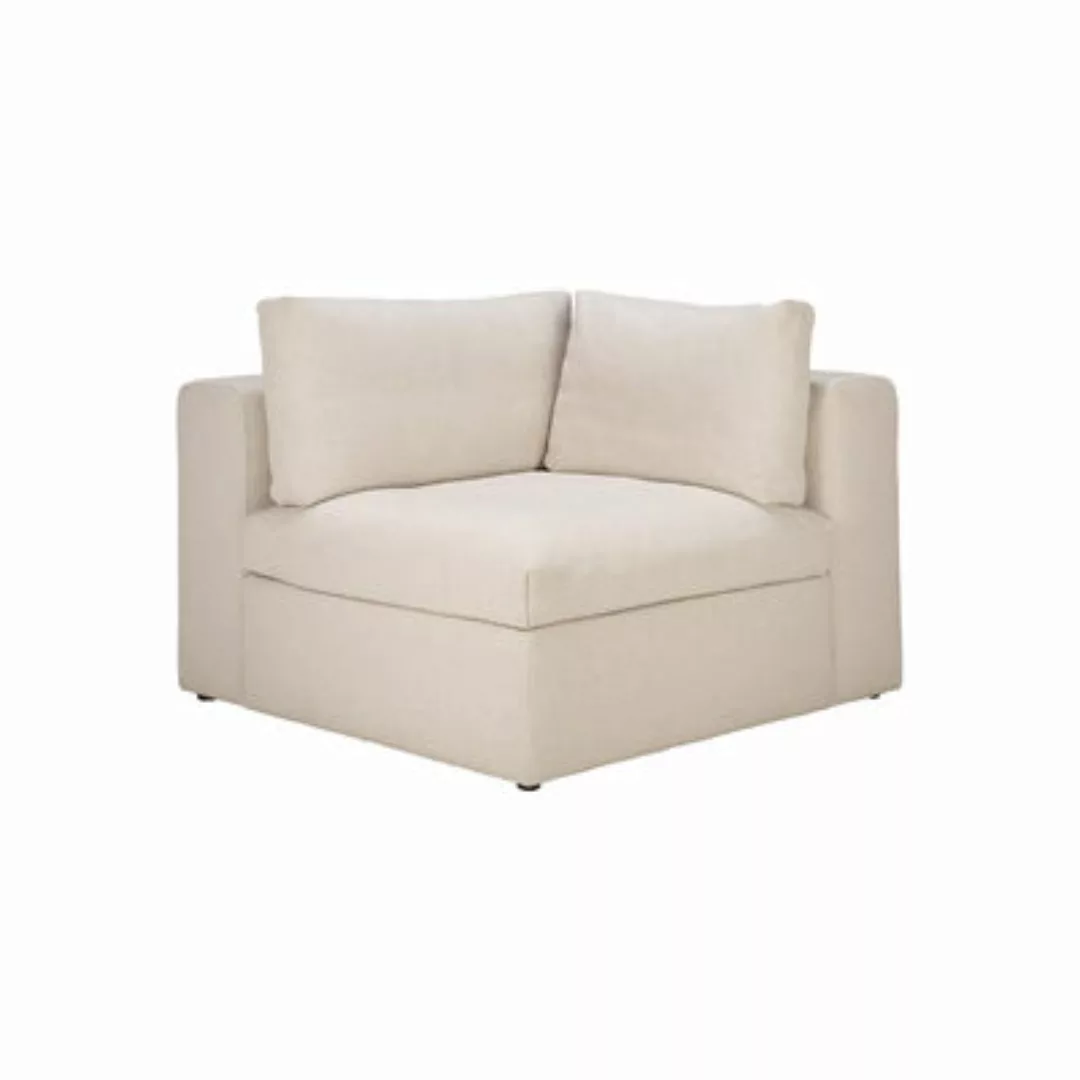 Sofa modulierbar Mellow textil weiß / Eckelement - Ethnicraft - Weiß günstig online kaufen