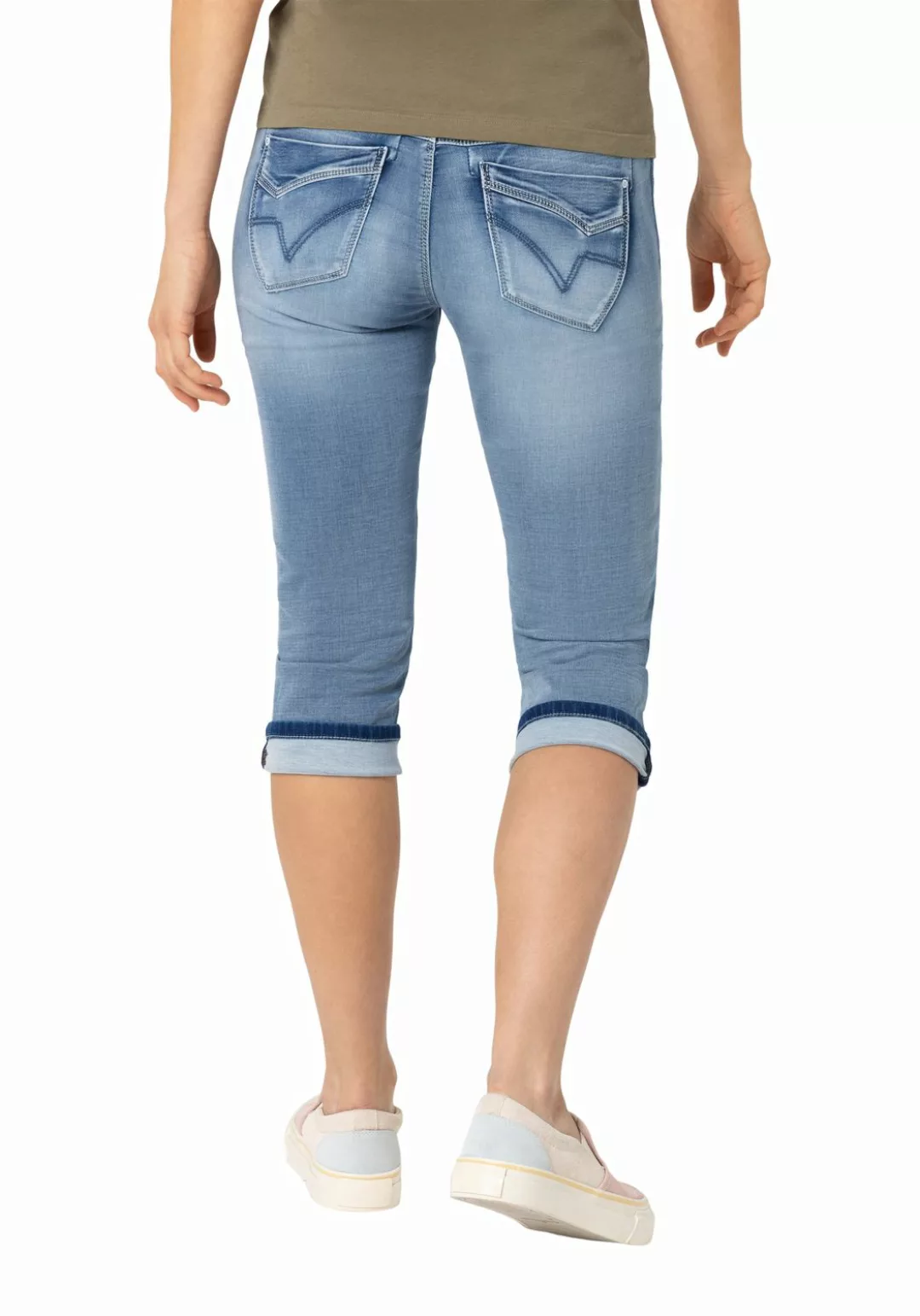 TIMEZONE Damen Bermuda SLIM ENYATZ 3/4 - Slim Fit - Blau günstig online kaufen