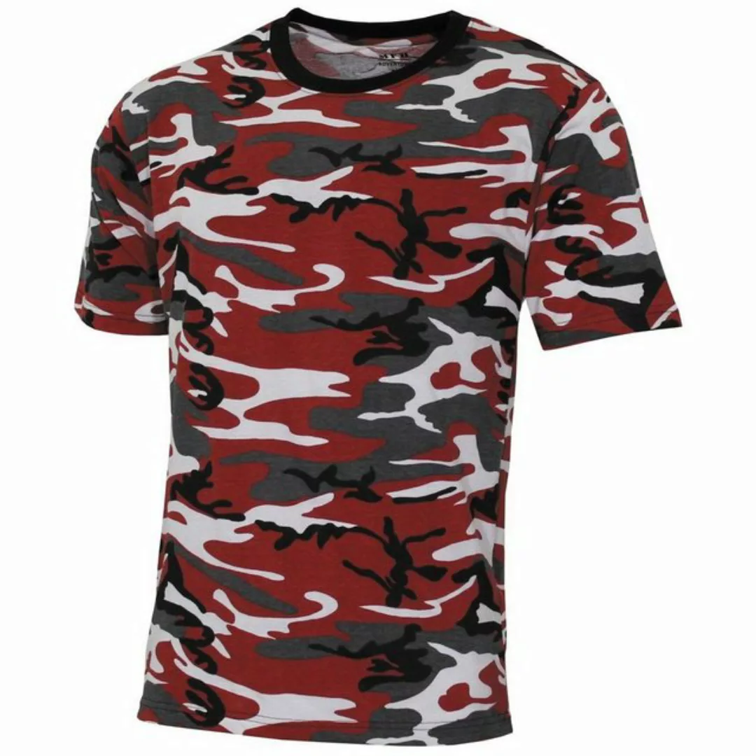 MFH T-Shirt Outdoor T-Shirt, "Streetstyle", rot-camo, 140-145 g/m² günstig online kaufen