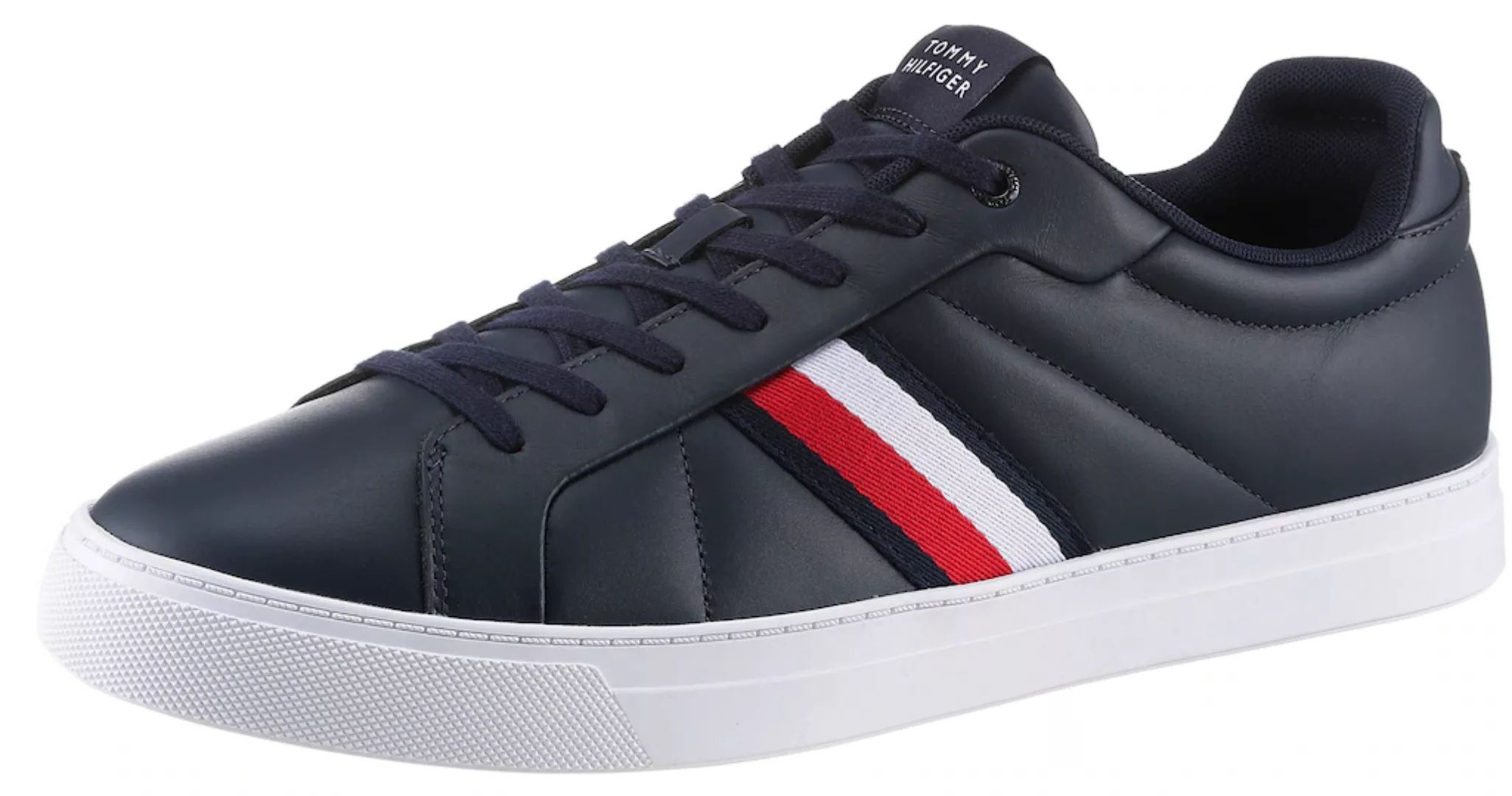 Tommy Hilfiger Sneaker "ICON COURT LTH STRIPES", Schnürschuh, Freizeitschuh günstig online kaufen