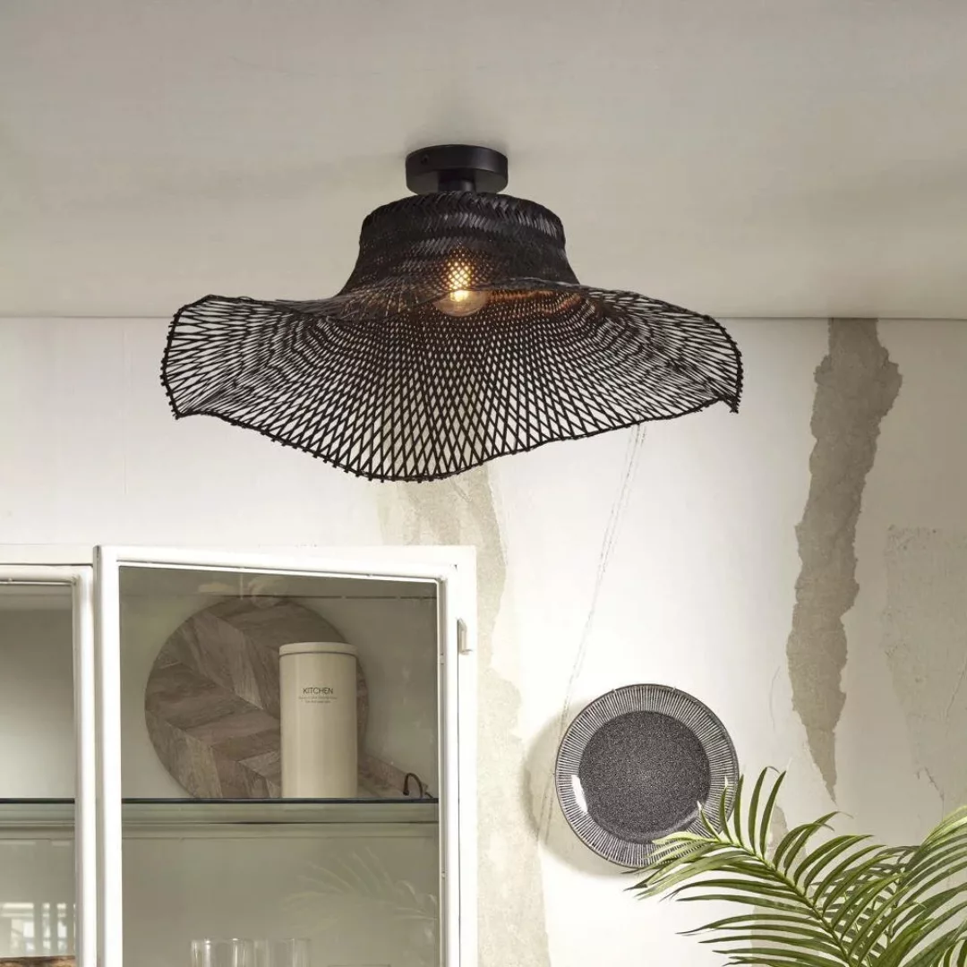 GOOD & MOJO Ibiza Deckenlampe Ø 65cm schwarz günstig online kaufen