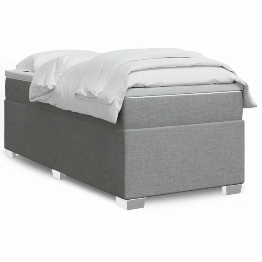 vidaXL Boxspringbett mit Matratze Hellgrau 100x200 cm Stoff2104871 günstig online kaufen