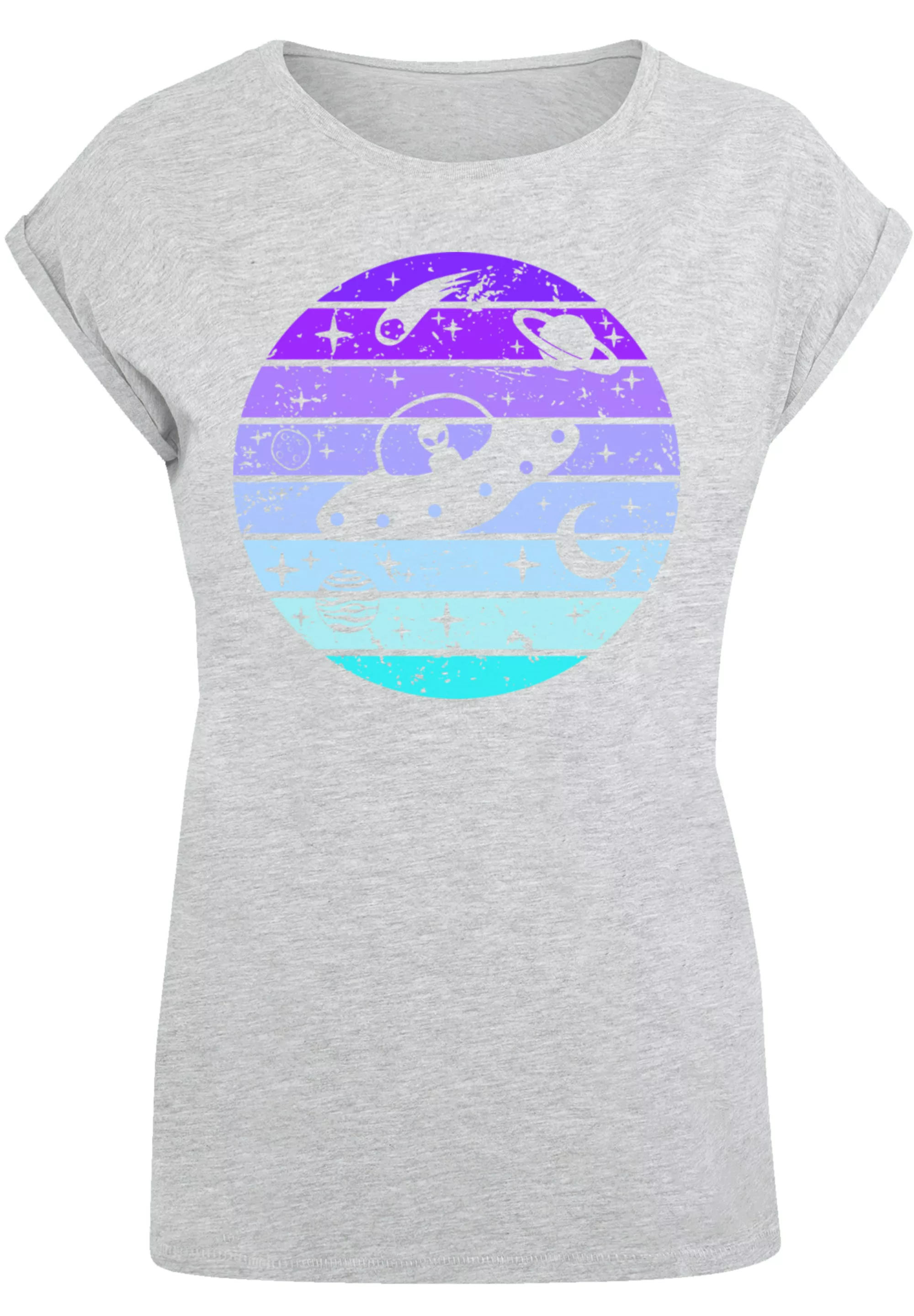 F4NT4STIC T-Shirt "Retro Alien Weltraum Sonnenuntergang", Premium Qualität günstig online kaufen