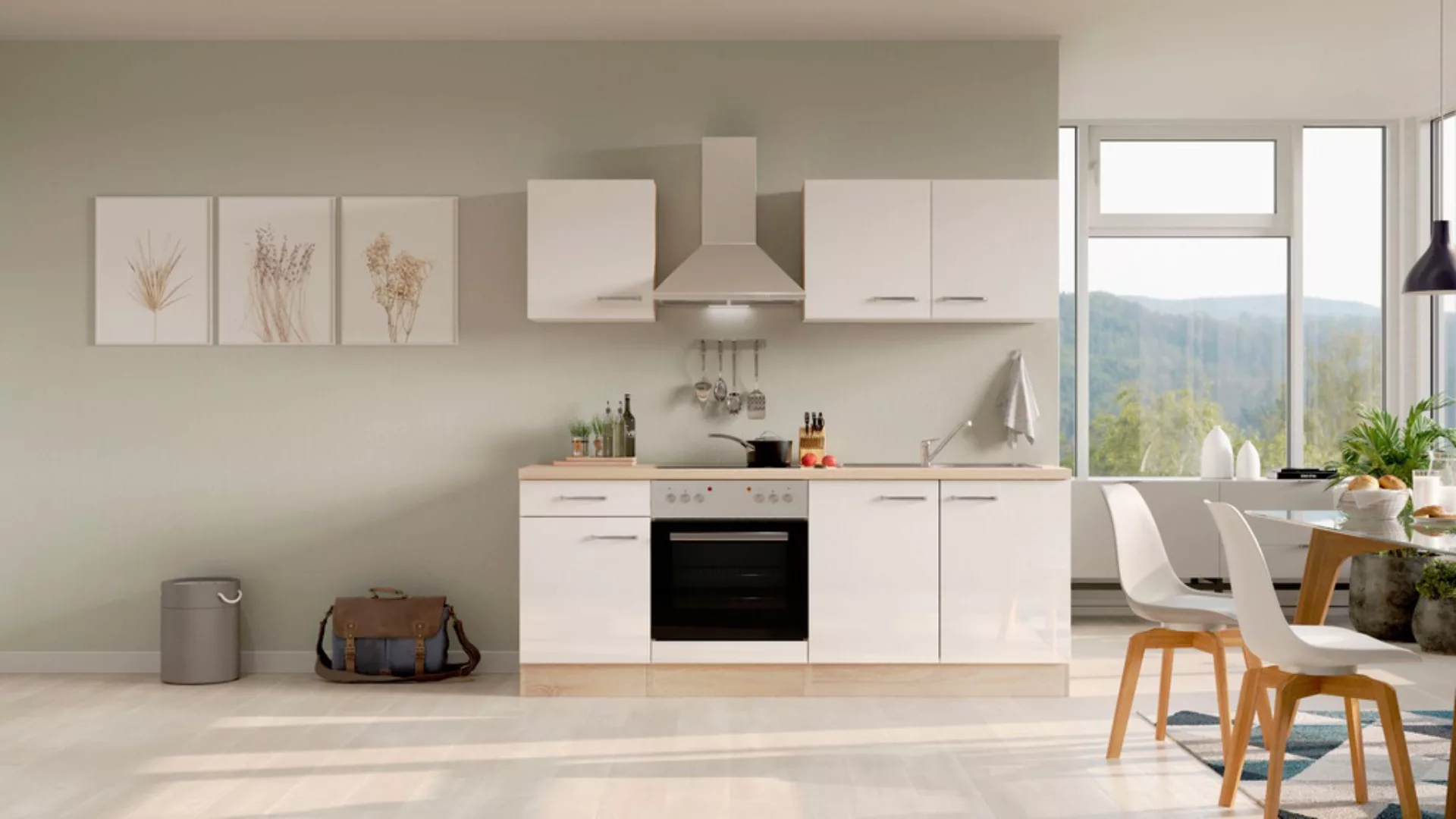 Flex-Well Küche "Florenz", wahlw. mit E-Geräten, Breite 210 cm günstig online kaufen