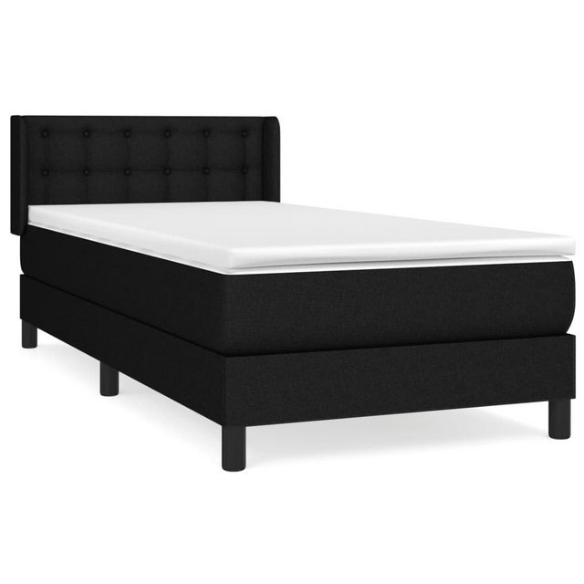 vidaXL Boxspringbett Boxspringbett mit Matratze Schwarz 80x200 cm Stoff Bet günstig online kaufen