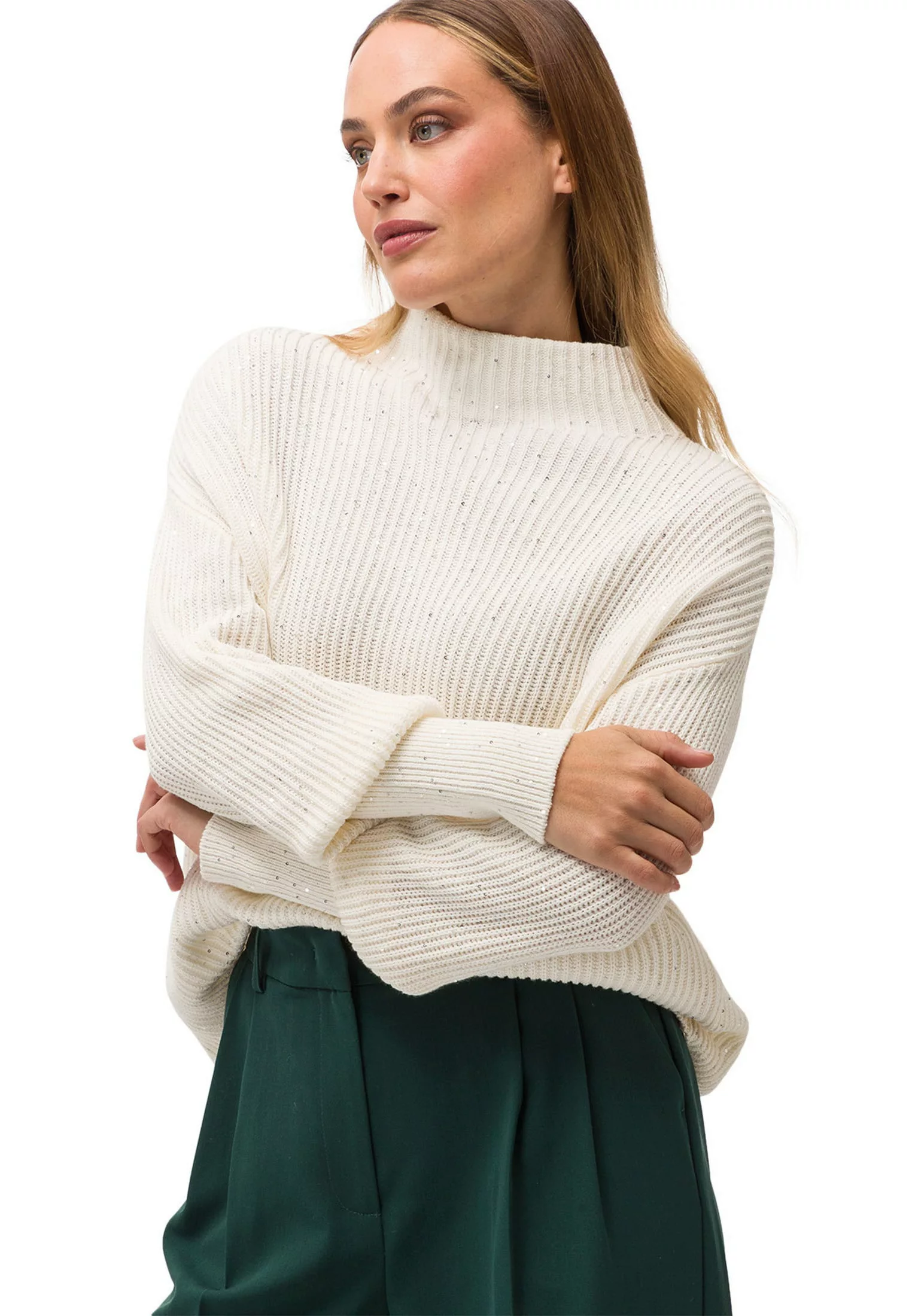 Zero Strickpullover "zero Pullover mit Lochmuster", Lochmuster günstig online kaufen