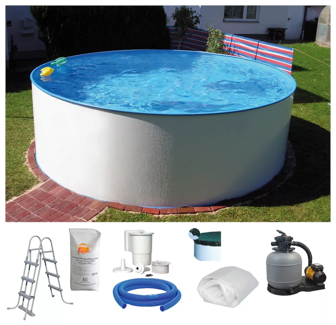 Clear Pool Rundpool, (Set), 7-tlg., Sandfilter SF122, ØxHöhe: 300x120 cm günstig online kaufen