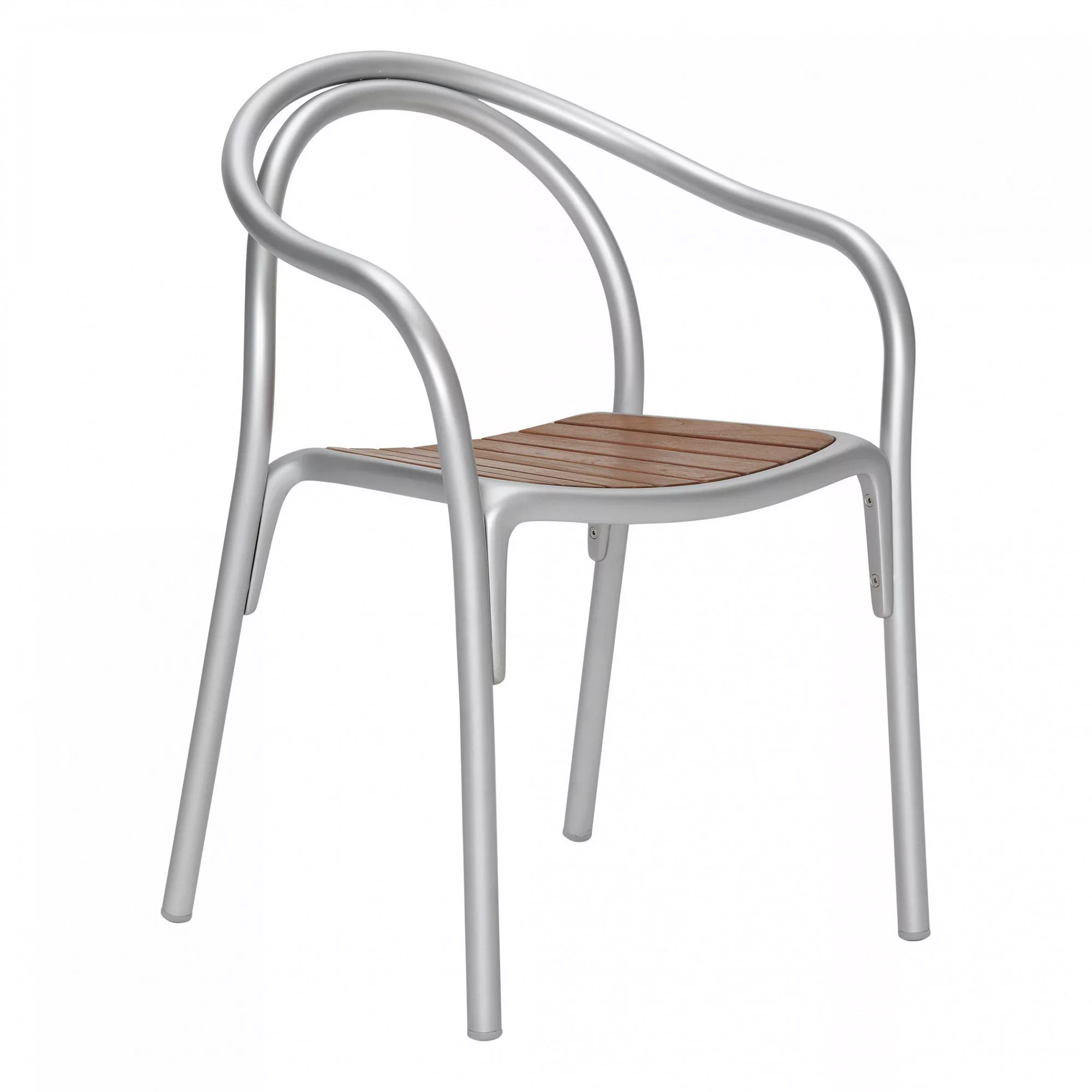 Pedrali - Soul 3746 Armlehnstuhl - aluminium/Sitzfläche Teak/BxHxT 57x81x53 günstig online kaufen