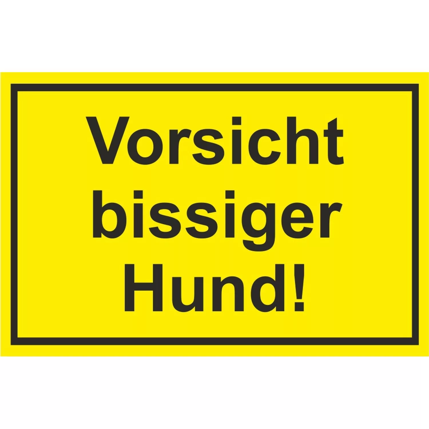 Warn- und Hinweissschild Vorsicht Bissiger Hund 30 cm x 20 cm PST günstig online kaufen