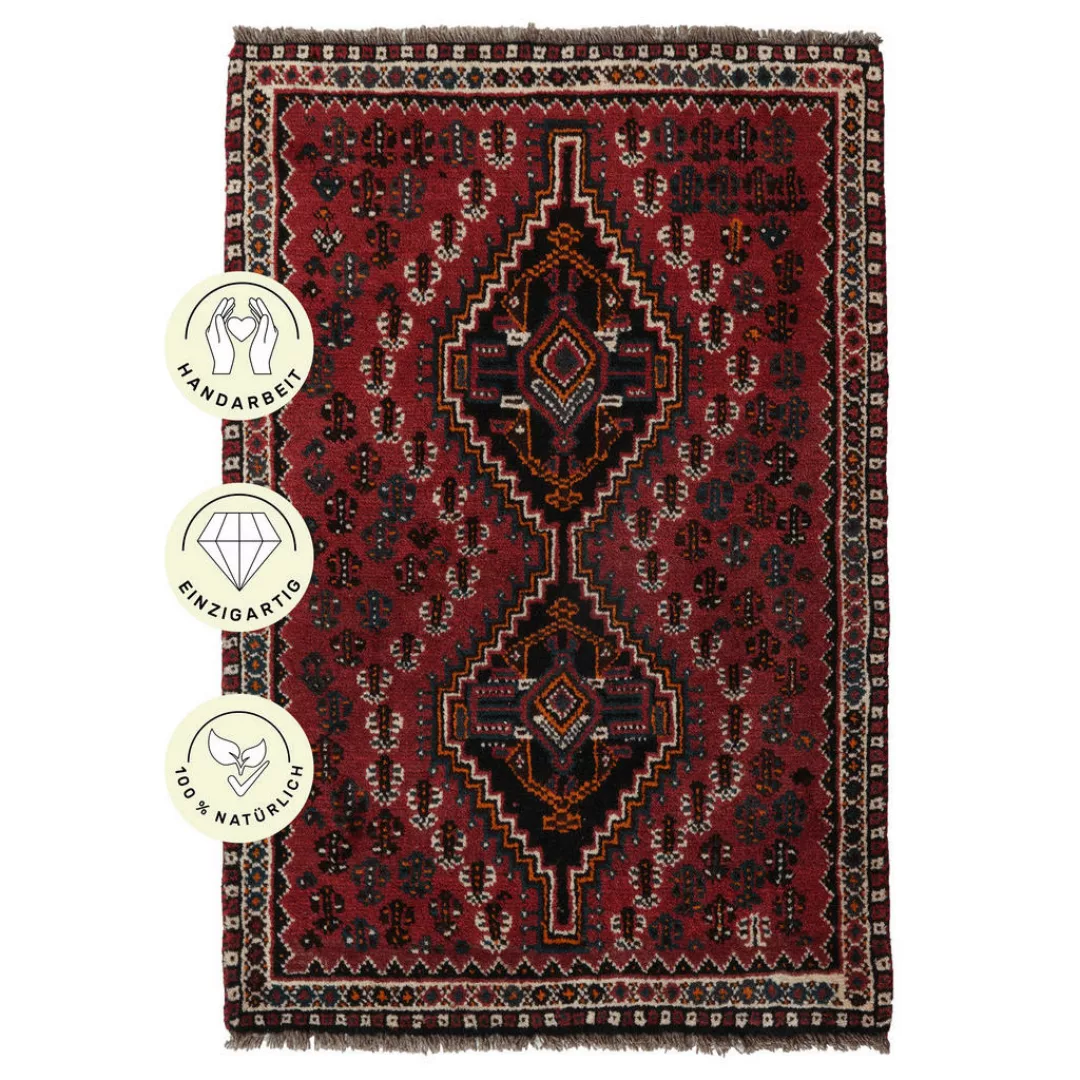 PersaTepp Teppich Shiraz rot B/L: ca. 84x127 cm günstig online kaufen