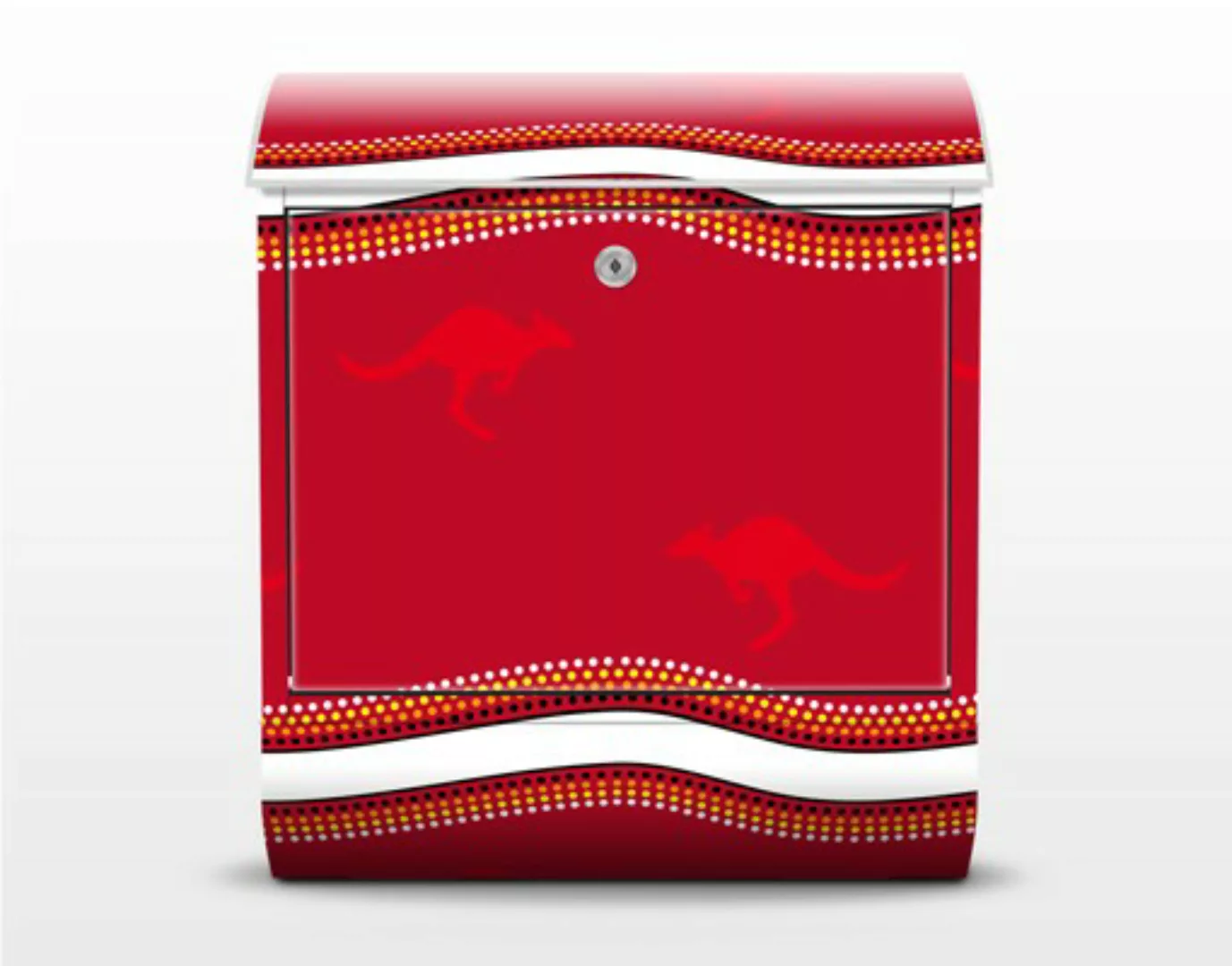 Briefkasten Rotes Känguru Muster günstig online kaufen