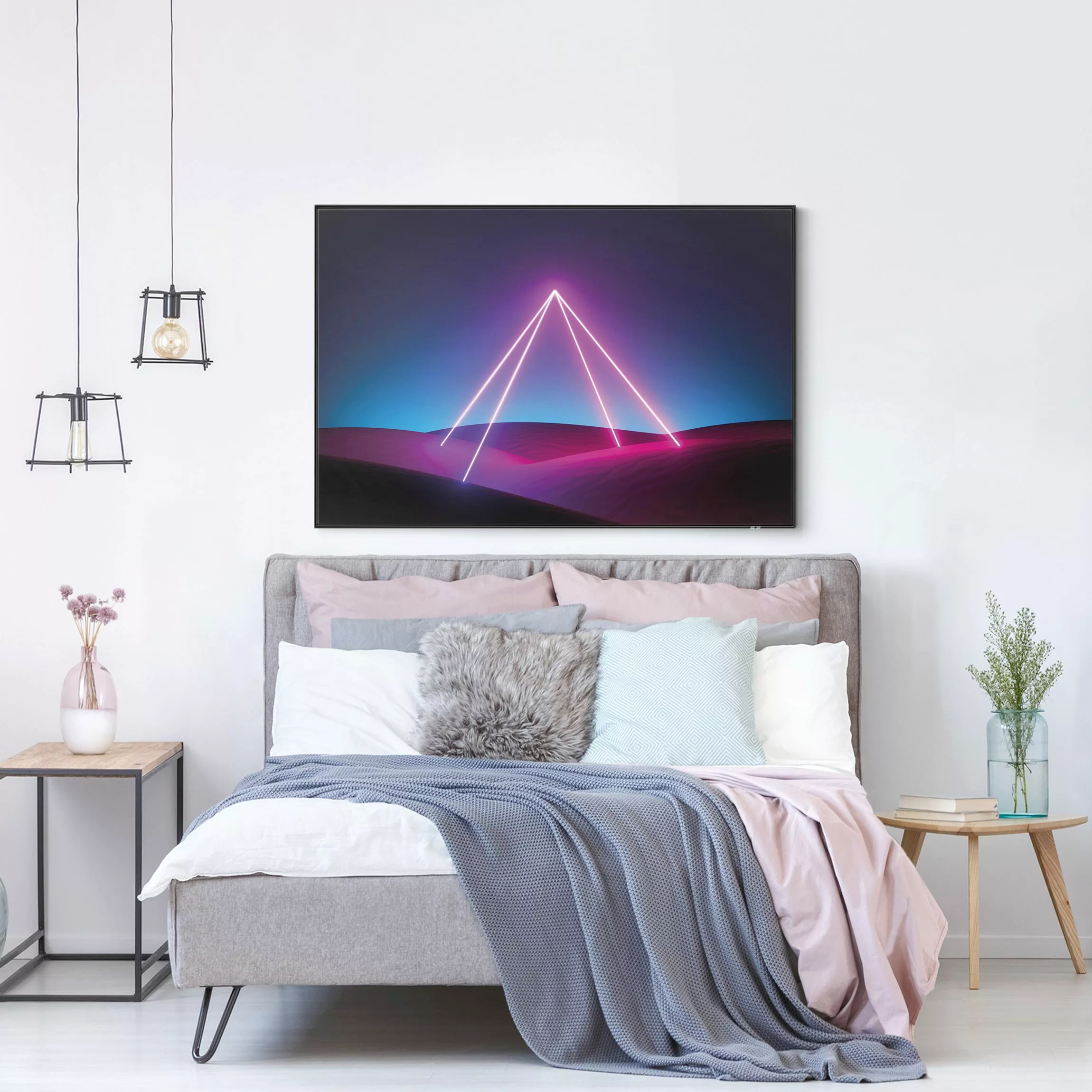 Wechselbild Neonlichtpyramide günstig online kaufen