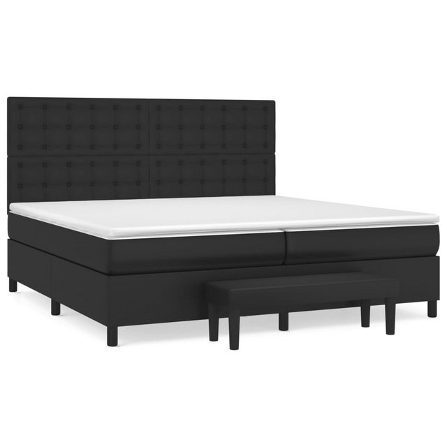 vidaXL Boxspringbett Boxspringbett mit Matratze und Fusshocker Kunstleder ( günstig online kaufen