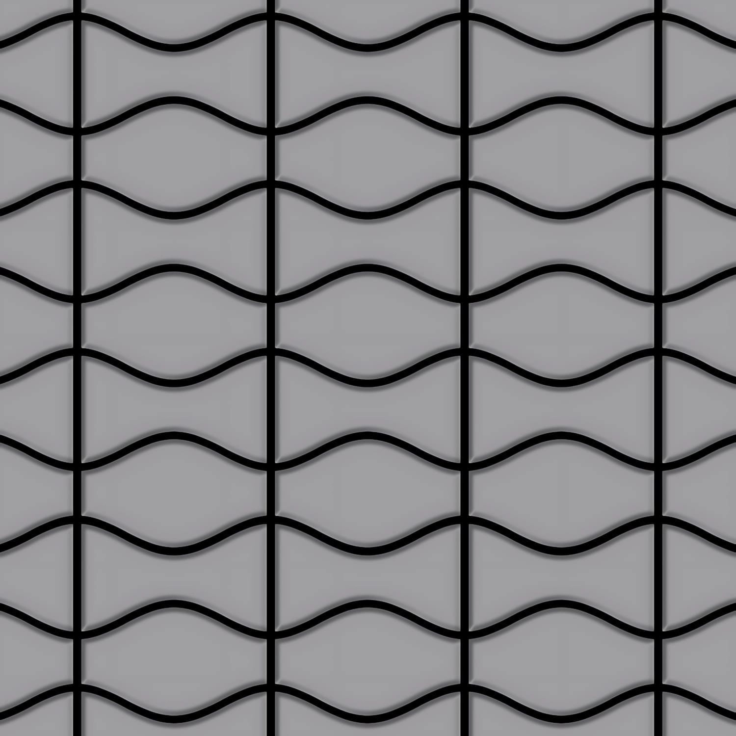 ALLOY Mosaik Fliese Massiv Metall Edelstahl Matt Grau 1,6mm Kismet & Karma- günstig online kaufen