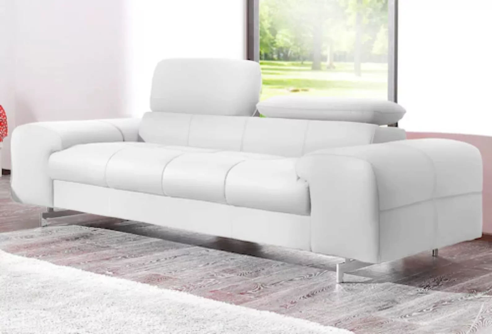 COTTA 2-Sitzer "Chef", Big-Sofa mit Kopfteilverstellung, edle Metallkufen günstig online kaufen