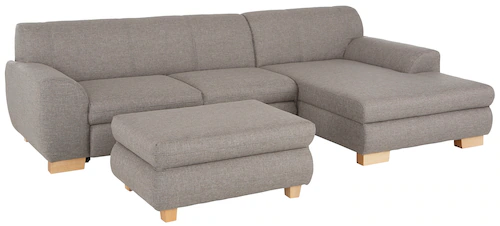 Home affaire Ecksofa "Nika L-Form", Polsterecke, Struktur fein oder Melrose günstig online kaufen