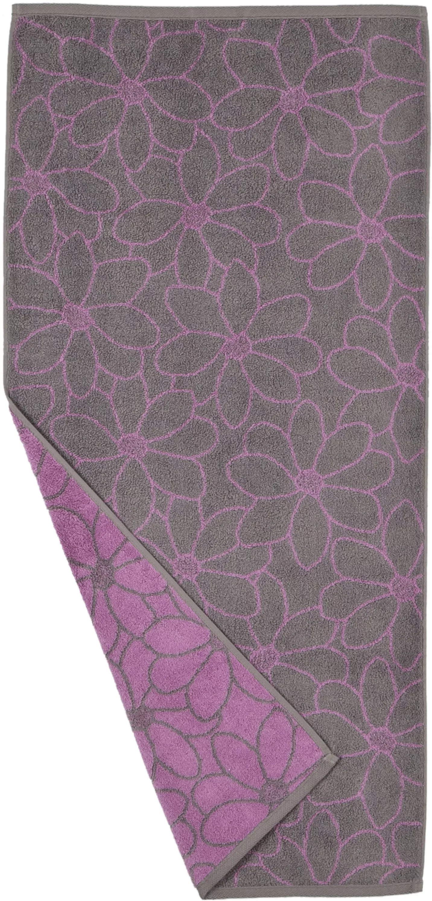 ROSS Badetuch »Blütenfond«, (1 St.), aus feinster Mako-Baumwolle günstig online kaufen