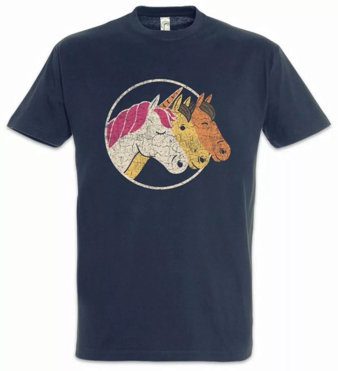 Urban Backwoods Print-Shirt Unicorn & Horses Herren T-Shirt Einhorn Regenbo günstig online kaufen