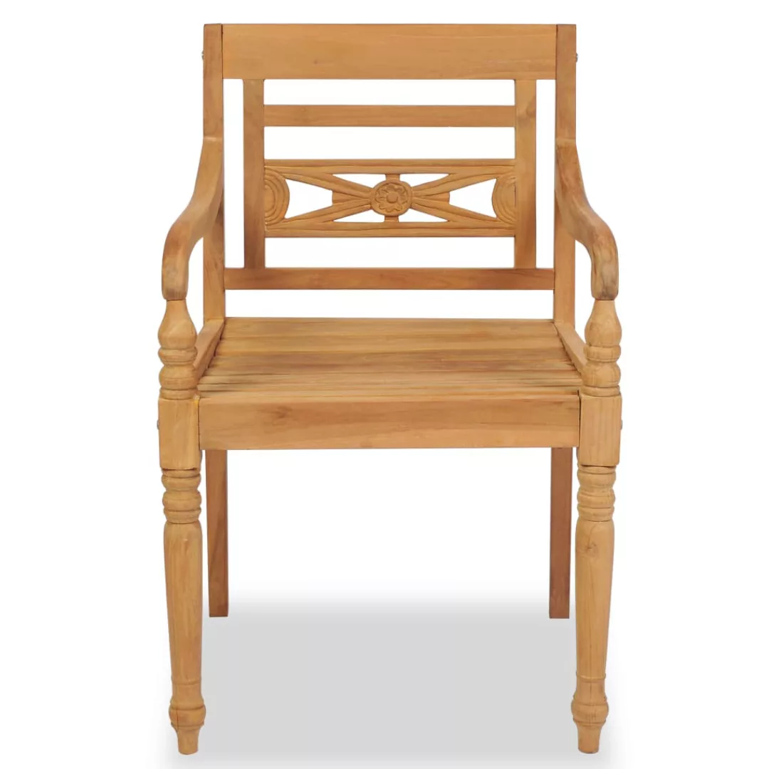 Batavia-stühle 2 Stk. Massivholz Teak günstig online kaufen