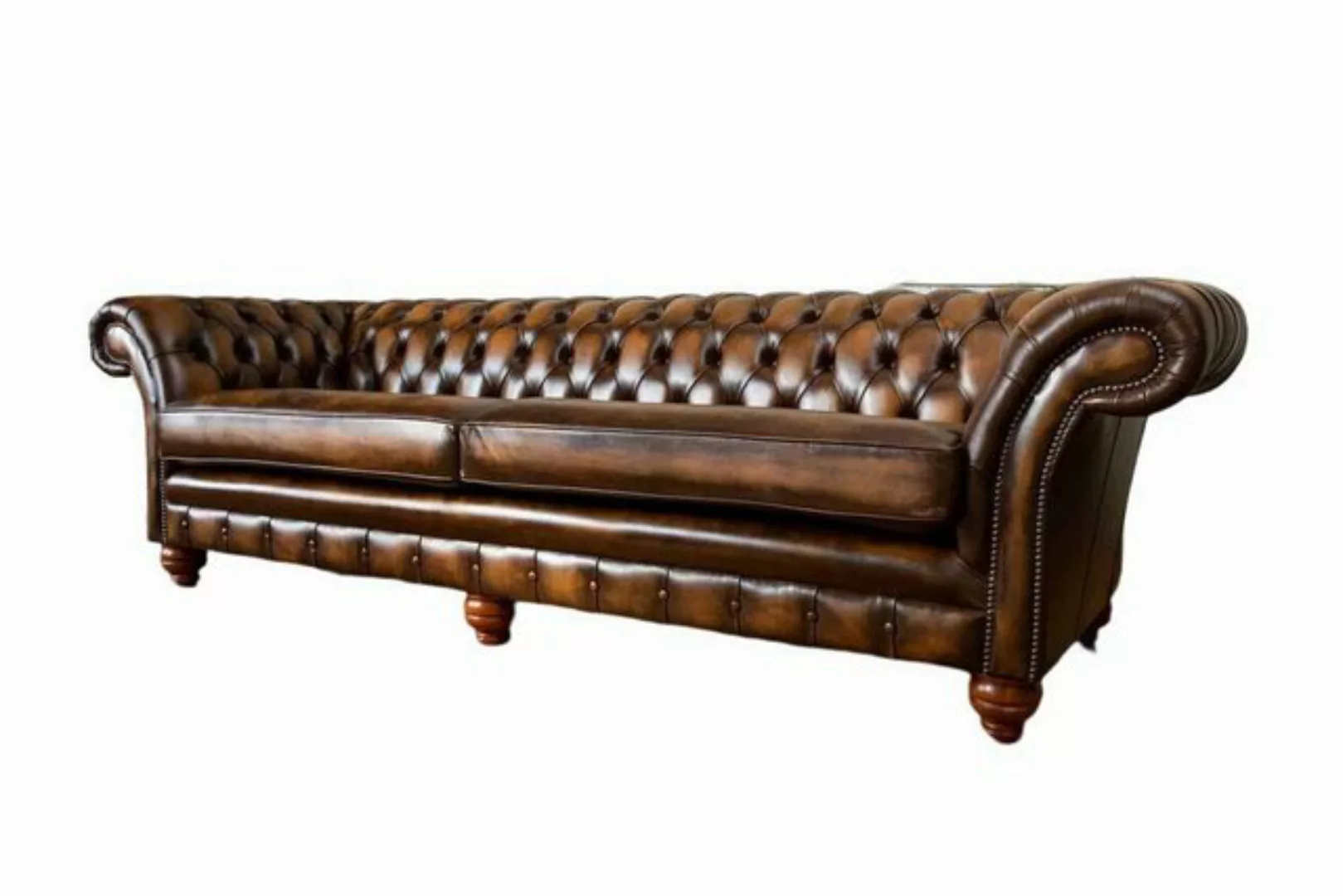 JVmoebel Chesterfield-Sofa, Sofa Chesterfield 4 Sitzer Leder Klassisch Desi günstig online kaufen