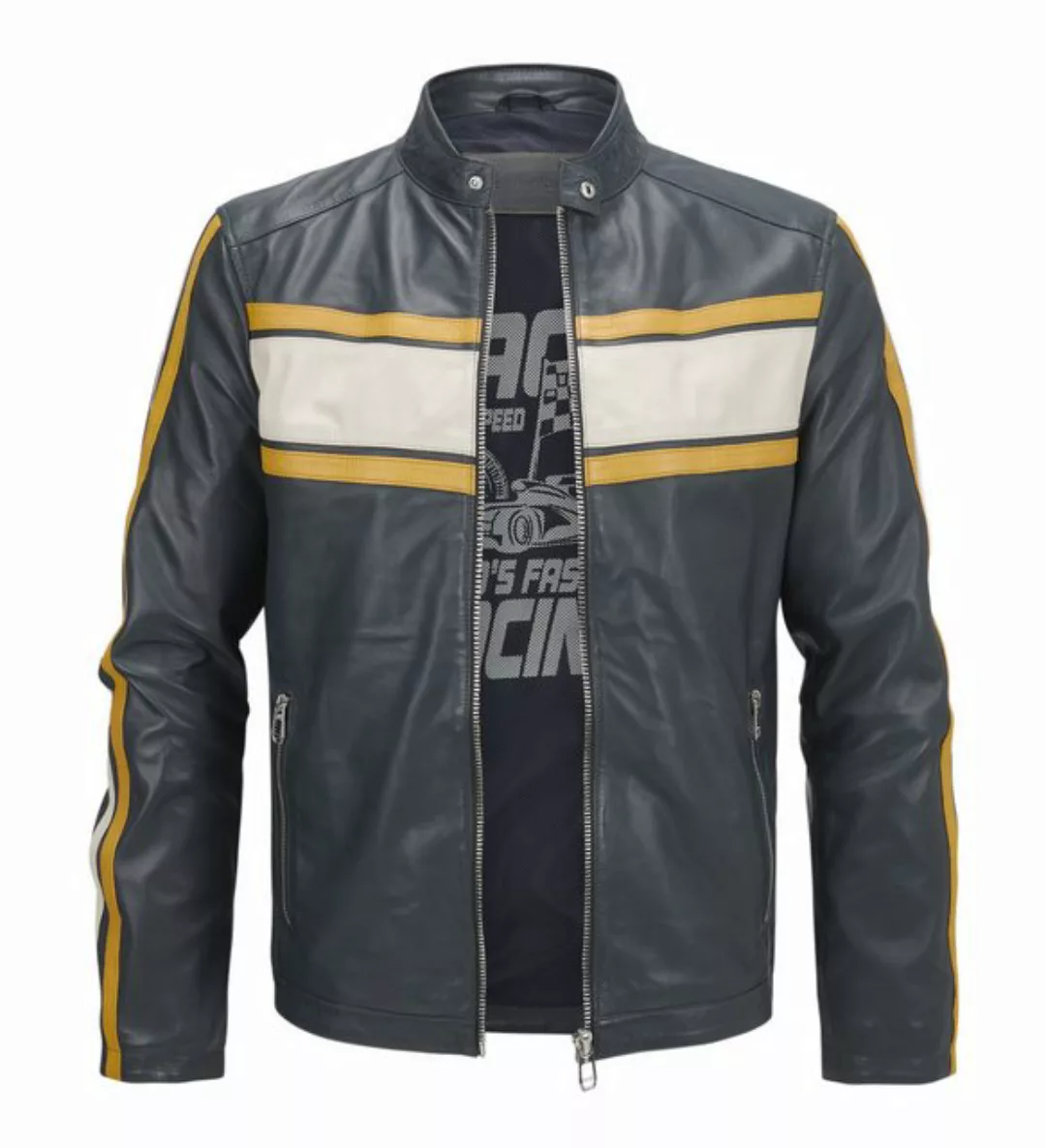 Milestone Lederjacke MSLambert Racing Jacke im Retro Design aus Lammleder günstig online kaufen