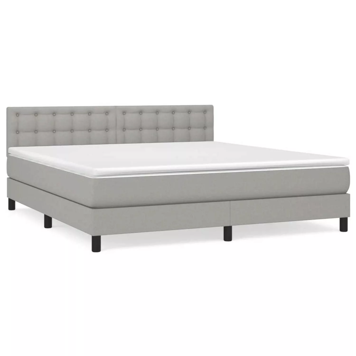 vidaXL Boxspringbett Boxspringbett mit Matratze Dunkelbraun 180x200 cm Stof günstig online kaufen