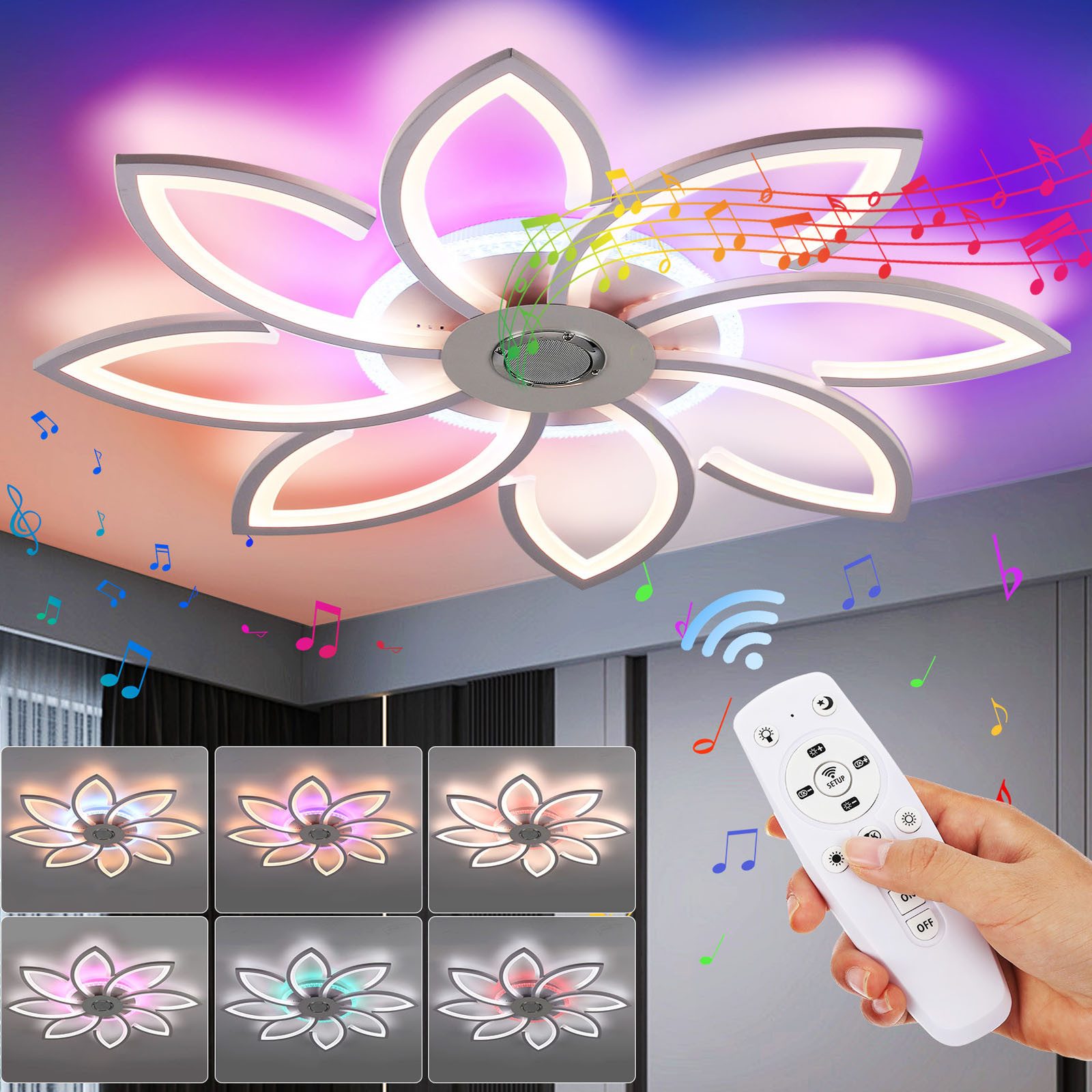 oyajia LED Deckenleuchte Deckenleuchte mit Farbwechsel günstig online kaufen
