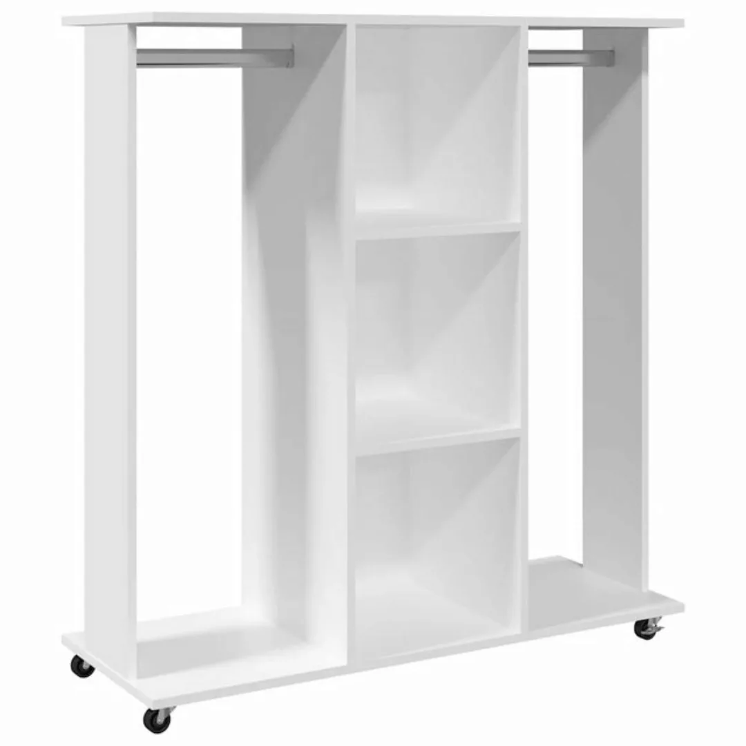 vidaXL Schrankmodule Kleiderschrank mit Rollen Weiß 102x38x110 cm Holzwerks günstig online kaufen