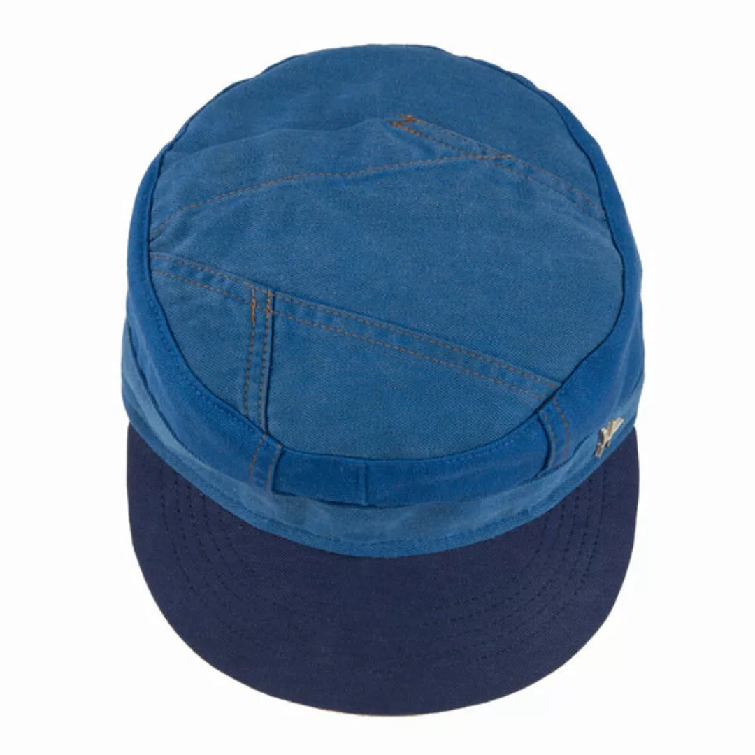 Schirmmütze "Genosse" Aus Arbeitskleidung -Hellblau-dunkelblau günstig online kaufen