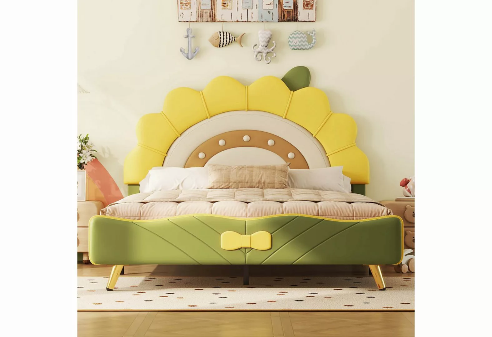 Furnishings Home Polsterbett Sonnenblume Kinderbett (Set, Bett) günstig online kaufen