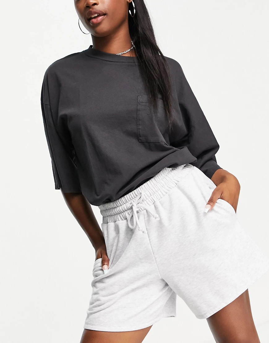 Topshop – Jogging-Shorts in Grau günstig online kaufen