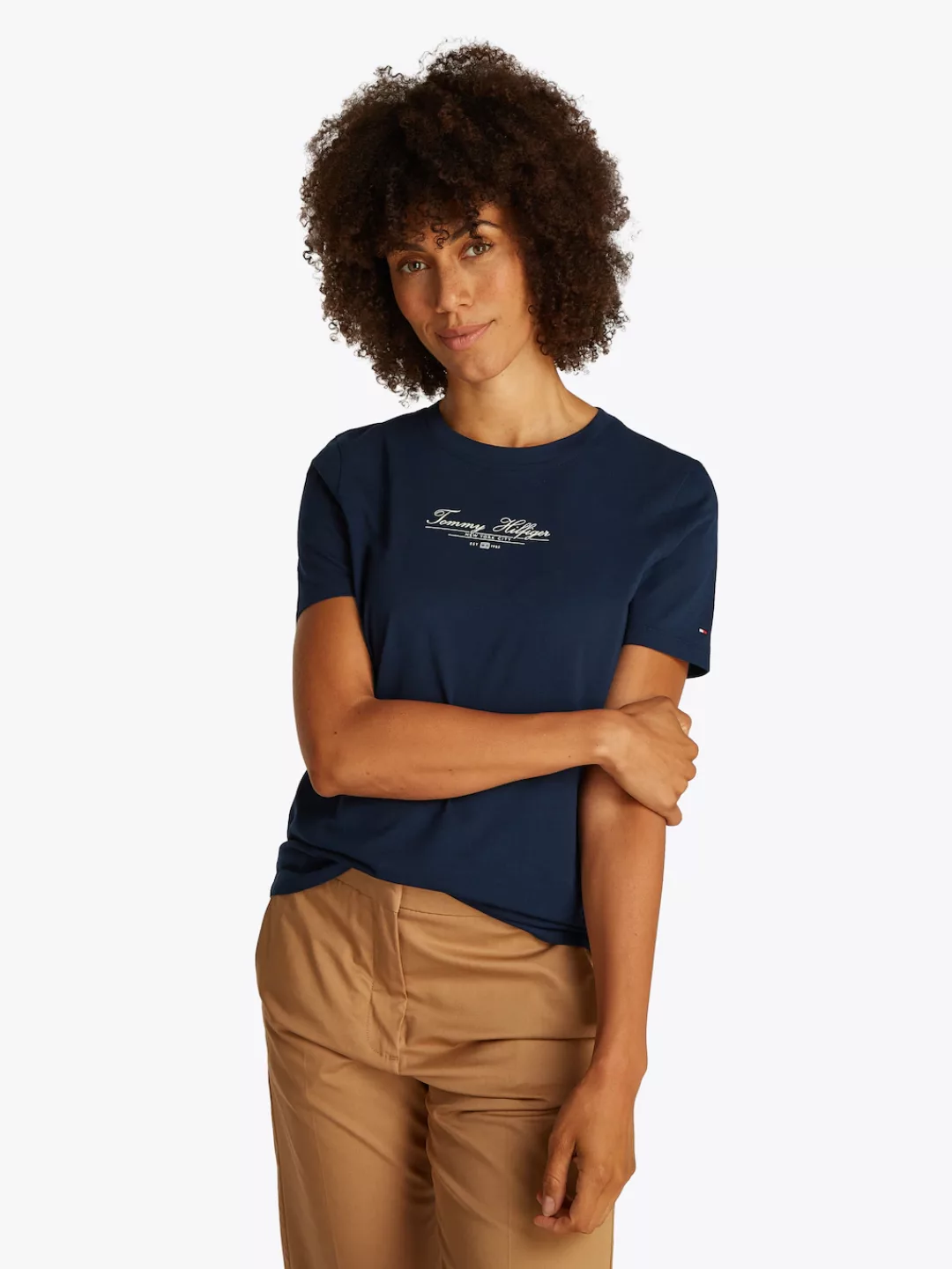 Tommy Hilfiger T-Shirt "REG SCRIPT C-NK TEE SS", mit Logo-Schriftzug günstig online kaufen