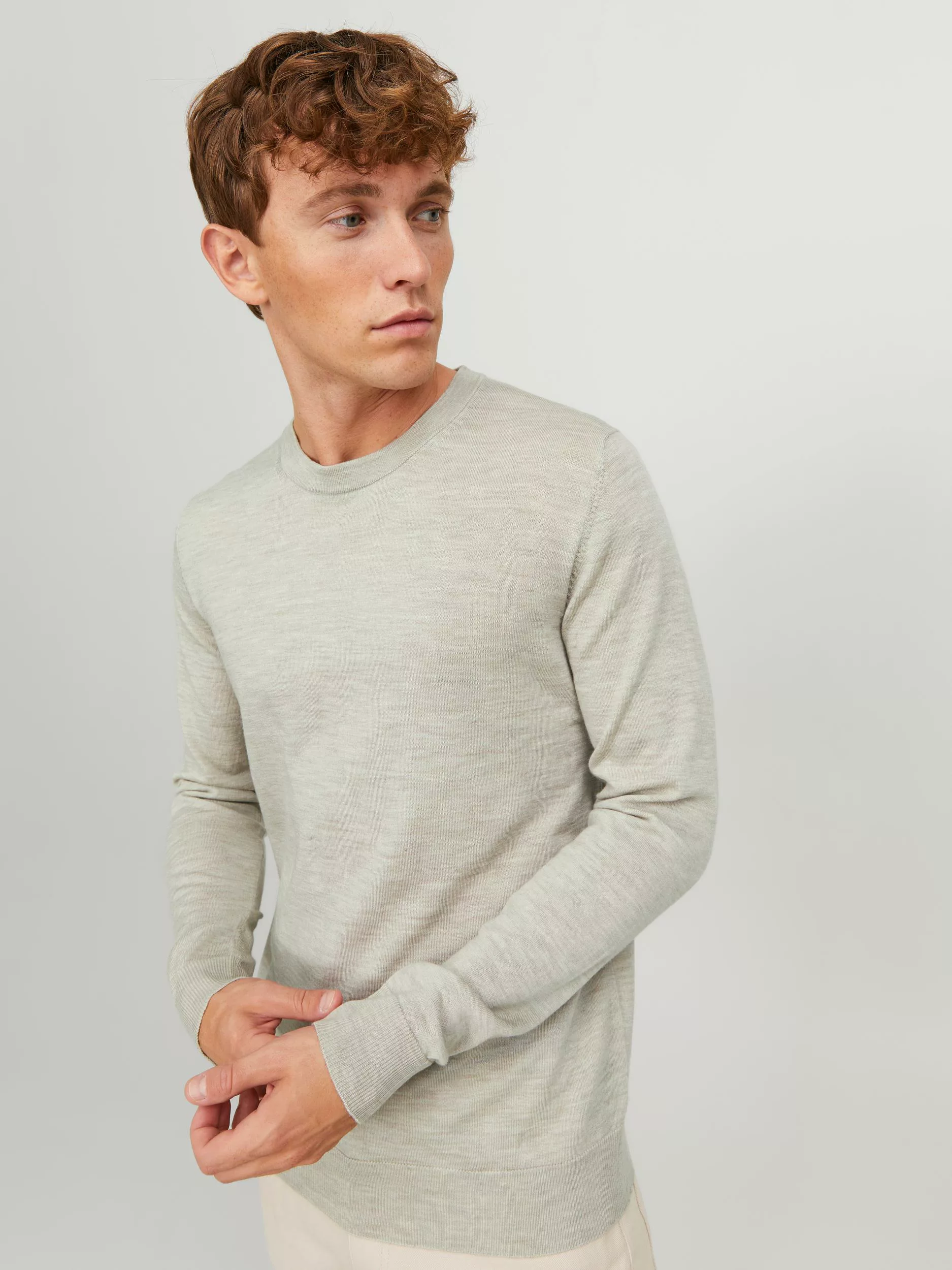 Jack & Jones Rundhalspullover "JPRBLAMARK MERINO KNIT CREW NECK LN" günstig online kaufen