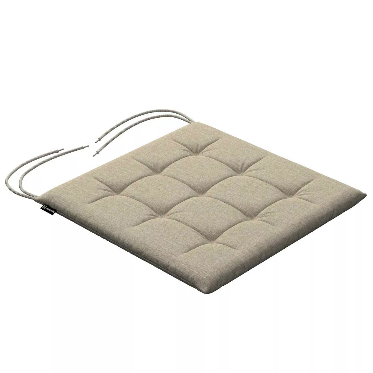 Stuhlkissen Ulrich mit Bindeschnur, beige- grau, 40 x 40 x 3,5 cm, City (70 günstig online kaufen