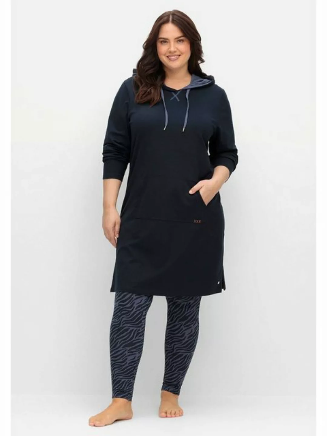 Sheego Sweatkleid "Große Größen", mit Kapuze und Kängurutasche günstig online kaufen