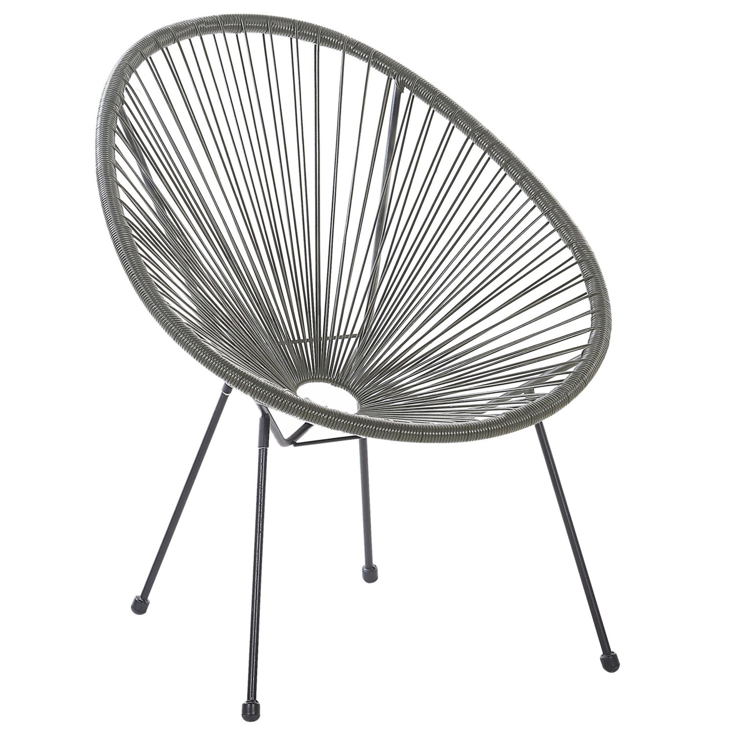 Beliani Cocktailsessel Grau Schwarz 90x70x87 günstig online kaufen