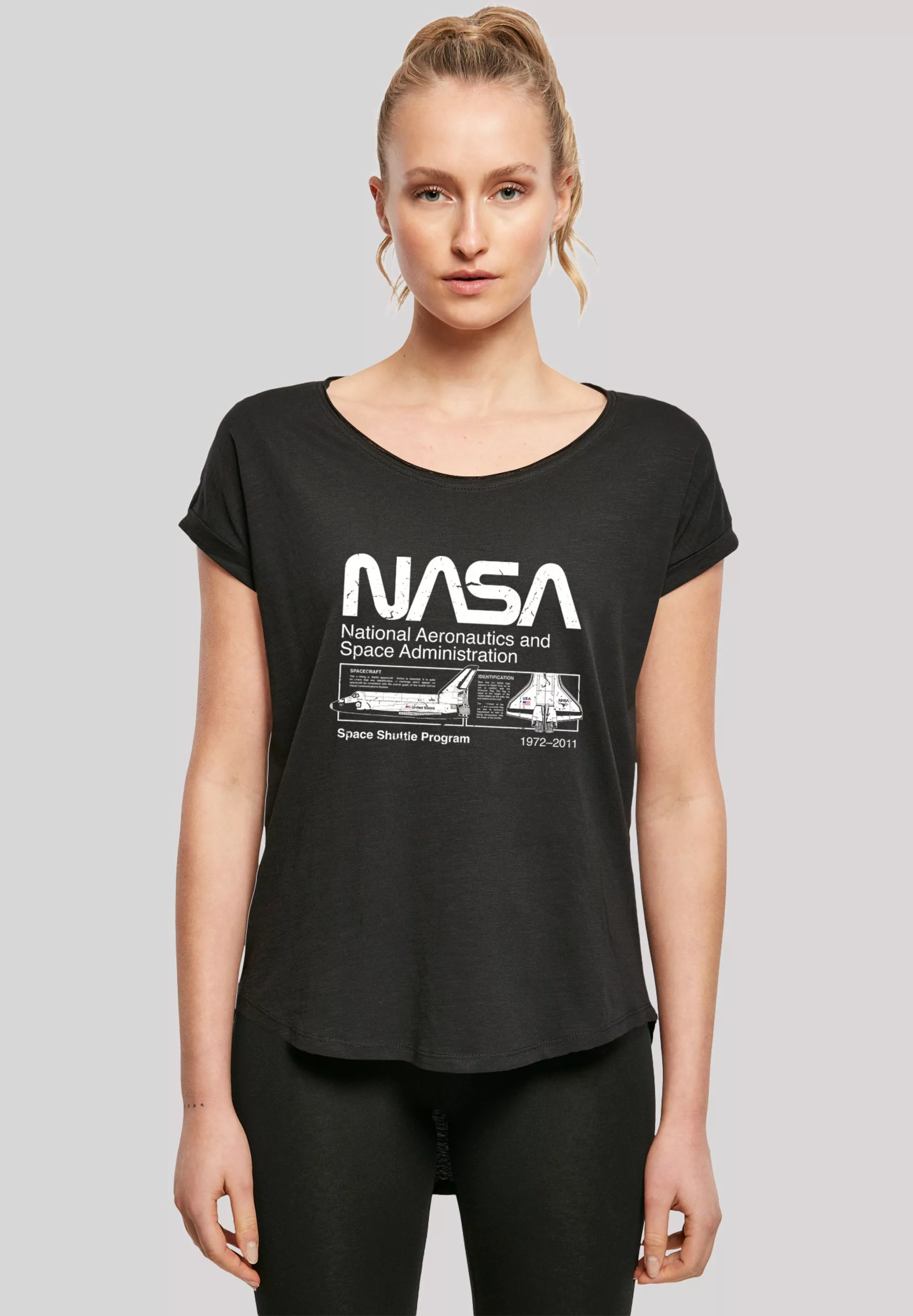 F4NT4STIC T-Shirt "Long Cut T-Shirt NASA Classic Insignia Chest Logo White" günstig online kaufen