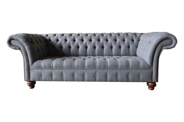 Xlmoebel Sofa Chesterfield 3-Sitzer Sofa Polsterung Textil Stoff Neu, Herge günstig online kaufen