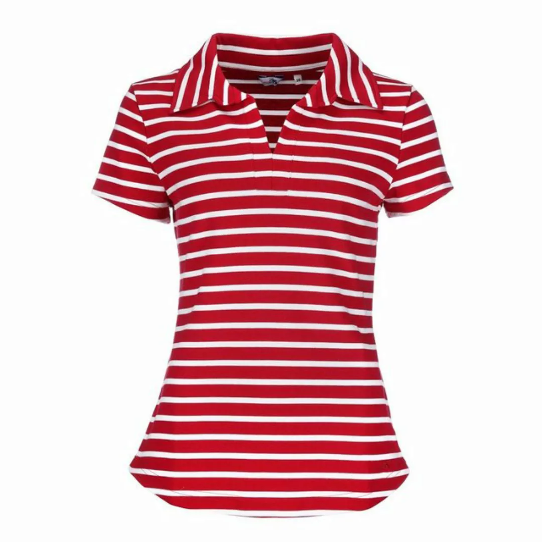 modAS T-Shirt Damen Kurzarm-Shirt gestreift mit Polokragen - Sommershirt St günstig online kaufen