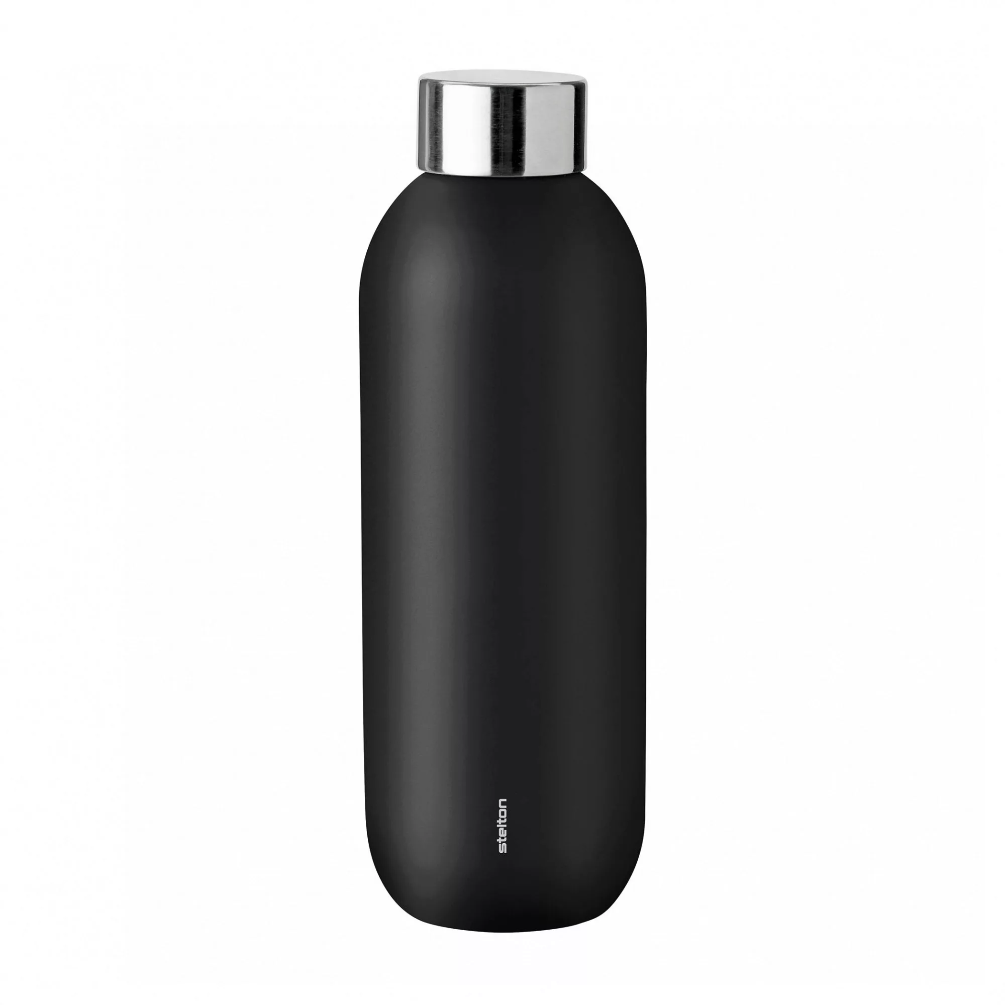 Stelton - Keep Cool Trinkflasche 0,6L - schwarz/matte Pulverbeschichtung/H günstig online kaufen