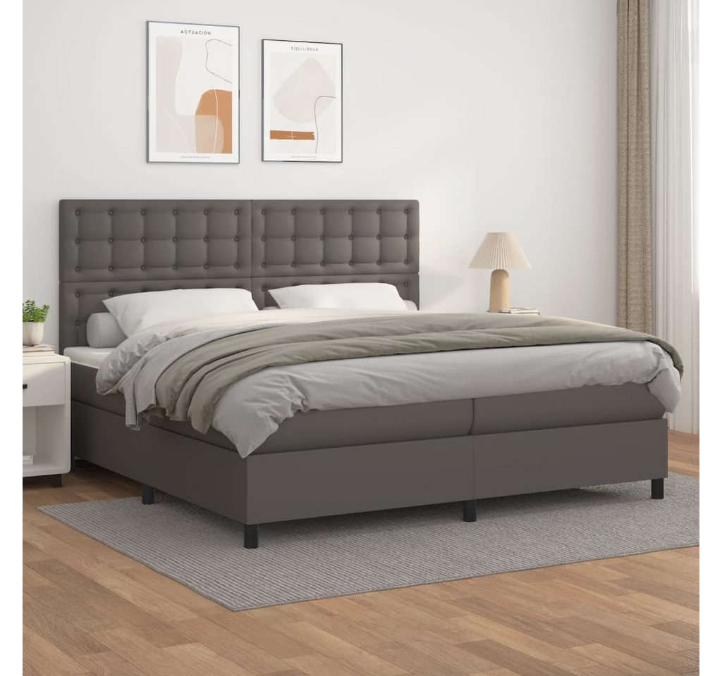 vidaXL Boxspringbett Bett Boxspringbett mit Matratze Kunstleder (200 x 200 günstig online kaufen