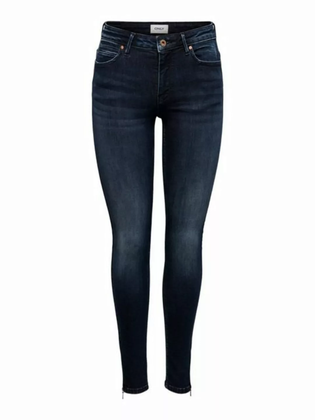 ONLY Skinny-fit-Jeans ONLKENDELL LIFE REG SK ANKLE mit Zipper am Saum günstig online kaufen