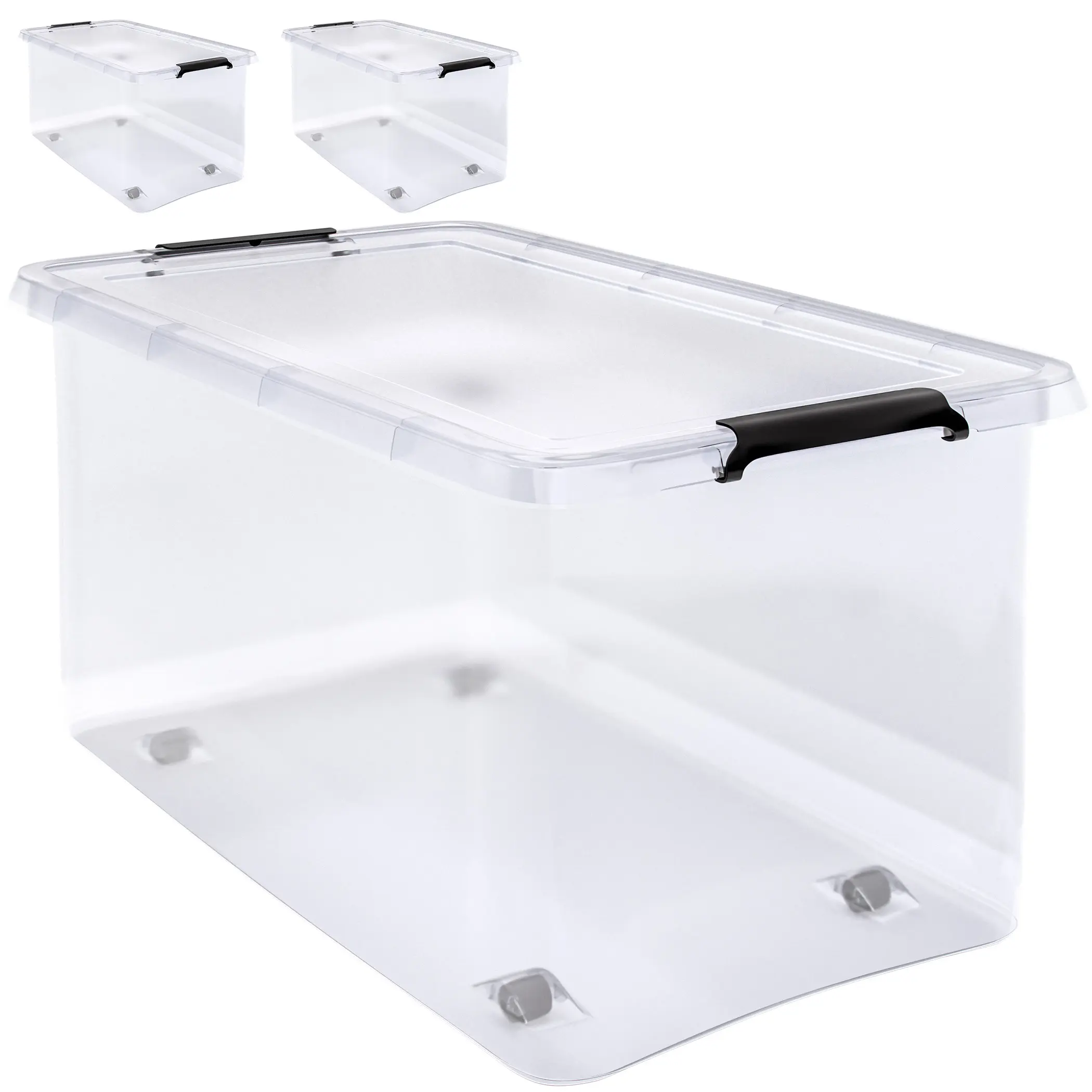 Aufbewahrungsbox 2er-Set Transparent 60x40x35cm 60L günstig online kaufen